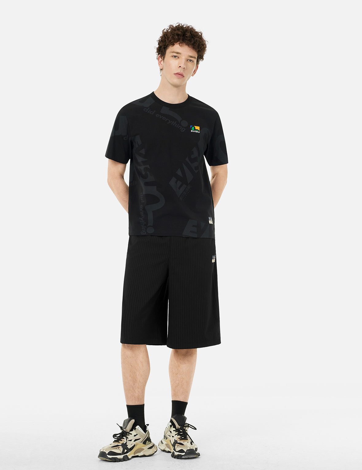 Stylish Allover Logo & Seagull Print Regular Fit Cotton T-Shirt for Men - Casual Wear, Street Fashion, and Everyday Comfort
