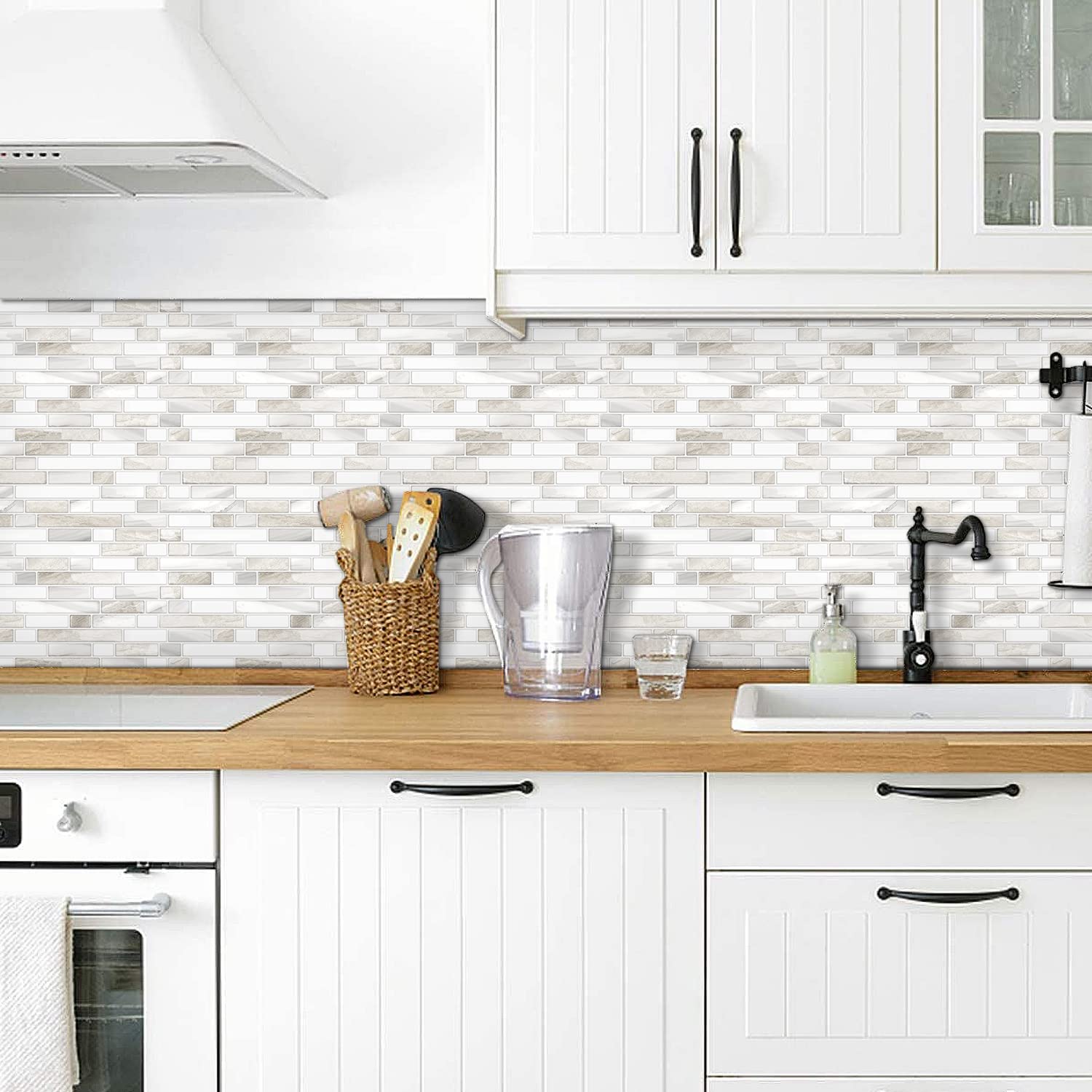 STICKGOO Thicker Design Peel and Stick Tile Backsplash - 12”×12” Self Adhesive Kitchen & Bathroom Backsplash - Easy Installation for Walls, Countertops, and Cabinets
