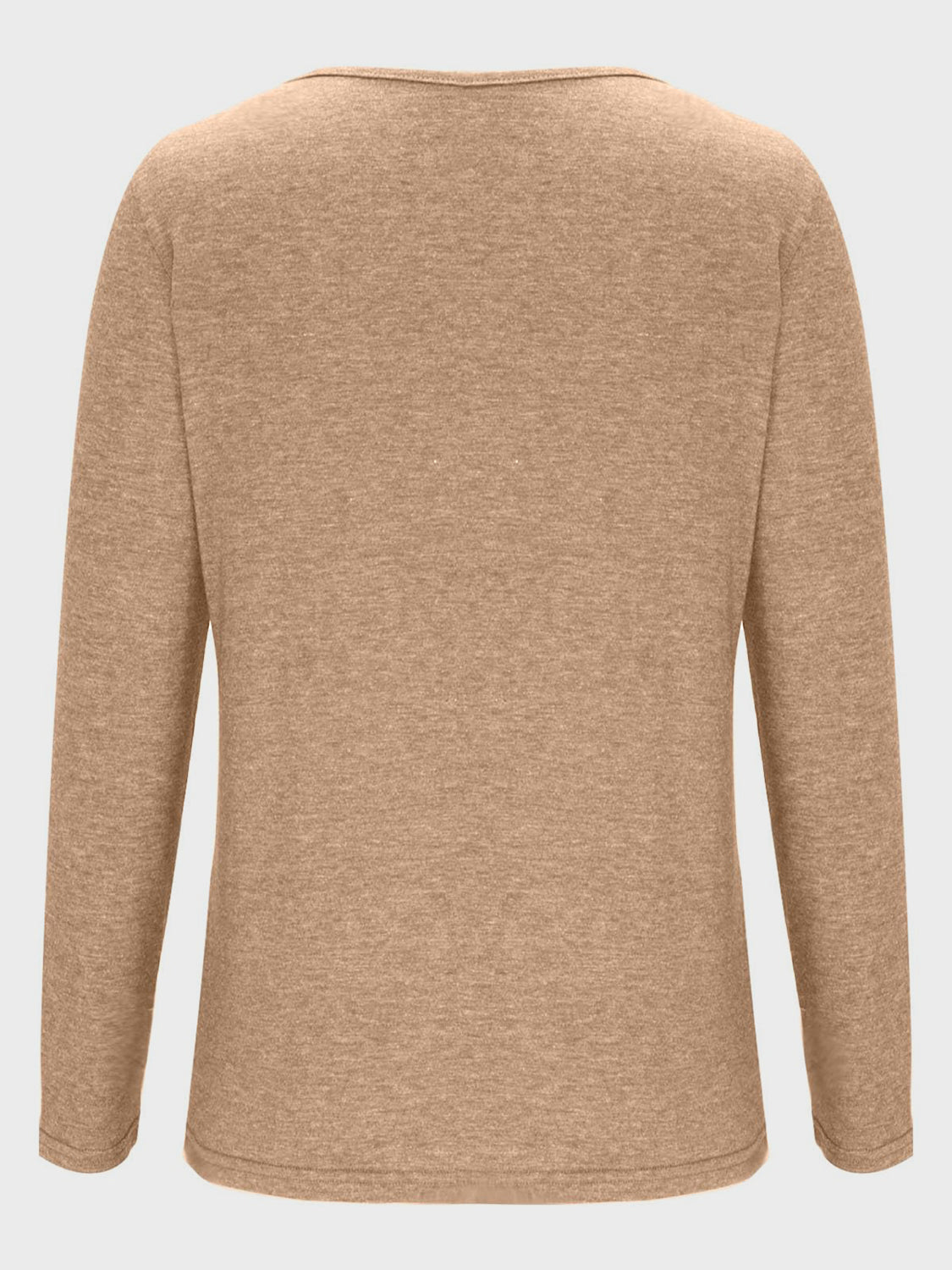Crisscross V Neck Long Sleeve T-Shirt for Women - Soft Stretchy Casual Top - Perfect for Work, Date Night & Everyday Wear