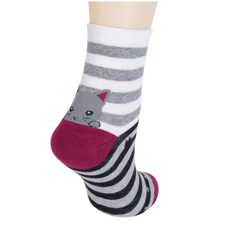 Cute Animal Socks for Women - Dog & Cat Lovers Gift - Funny Crew Socks for Casual Wear