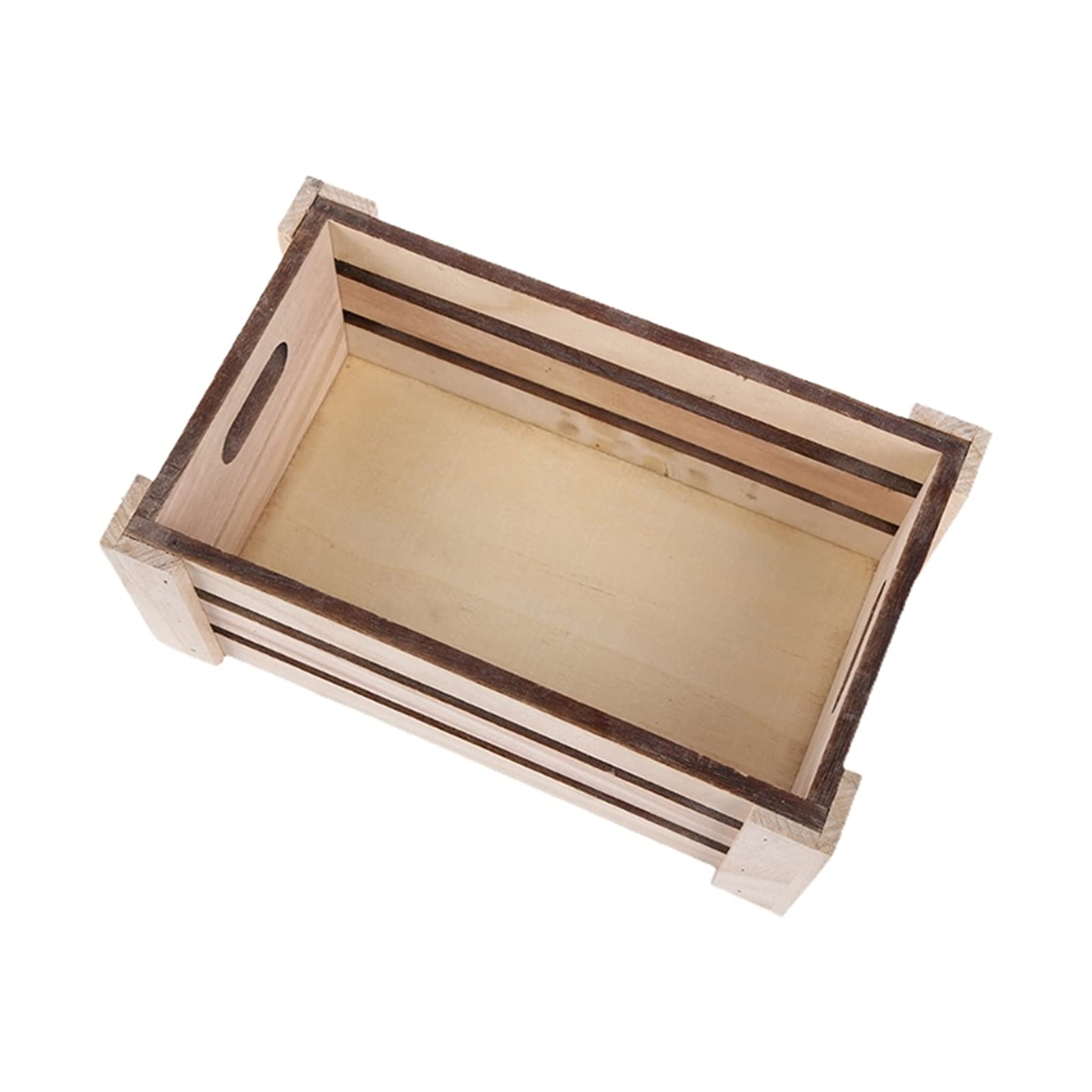 Handmade Wooden Storage Basket - Rectangular Desktop Organizer Box for Toys & Sundries, Small Size - Perfect for Home Office & Kids Room Organization