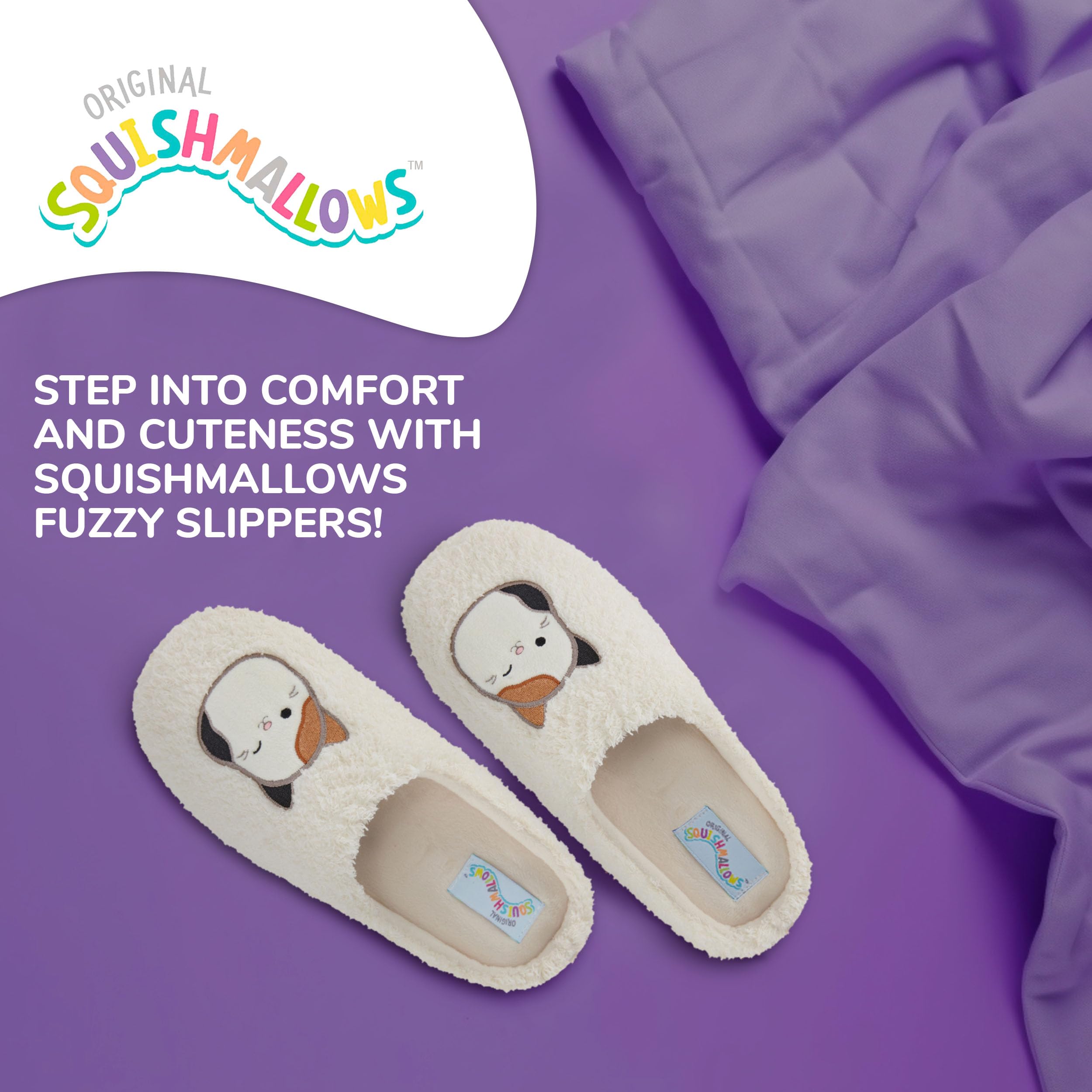 Soft & Cozy Squishmallows Slippers for Women & Kids - Fuzzy Plush House Slippers with Non-Slip Sole | Perfect Gift for Her, Birthday Present & Comfy Indoor/Outdoor Wear