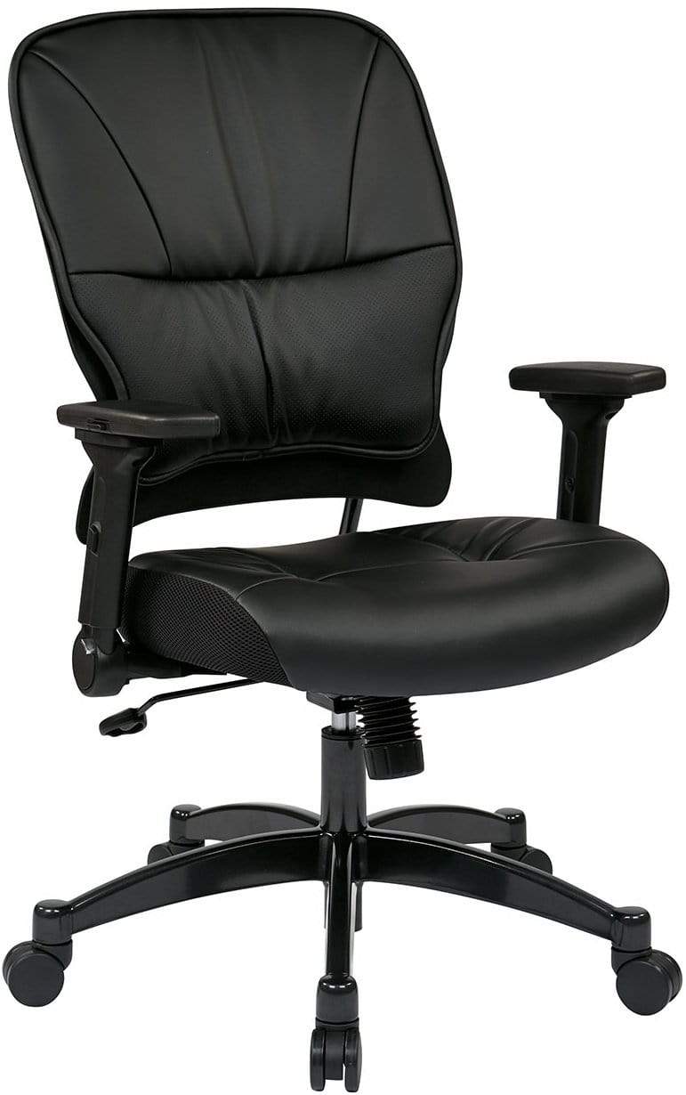 Ergonomic Eco Leather Office Chair - Adjustable Height Task Chair with Lumbar Support [32 E3371F3] for Home Office, Gaming & Workspace Comfort