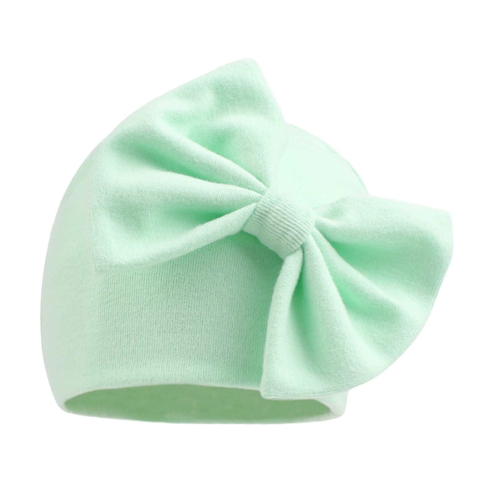 Adorable Newborn Baby Girl Hat - Soft Cotton Bow Beanie for 0-12 Months | Preemie & Infant Spring Hats | Perfect for Photoshoots, Outings & Special Occasions