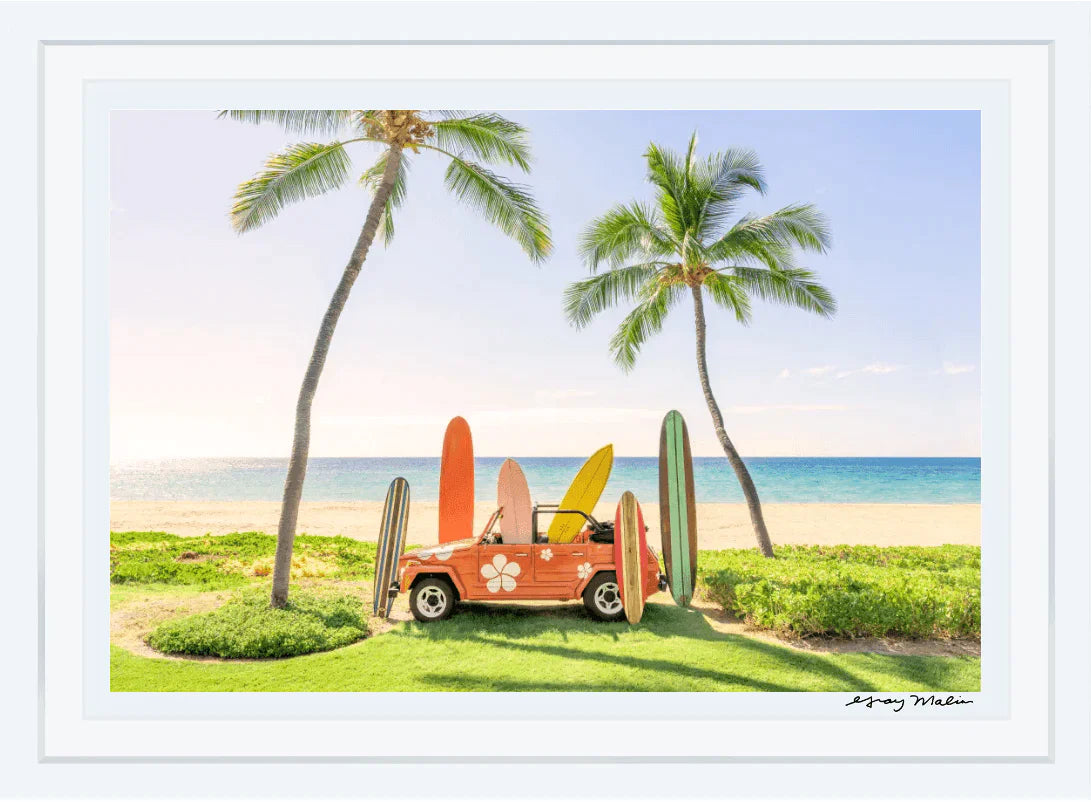 Gray Malin Mauna Kea Print Beach Buggy - Premium Hawaiian-Inspired Towel for Pool, Beach & Outdoor Adventures