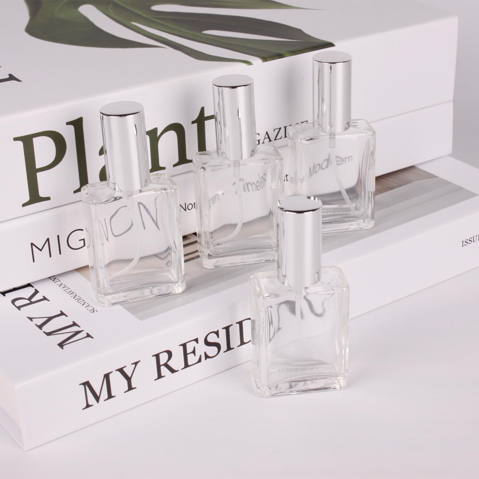14 Pack 15ml Clear Refillable Perfume Spray Bottles - Portable Fine Mist Travel Perfume Atomizer for Women & Men | Ideal for Gym, Travel, Purse & Office Use (Silver)