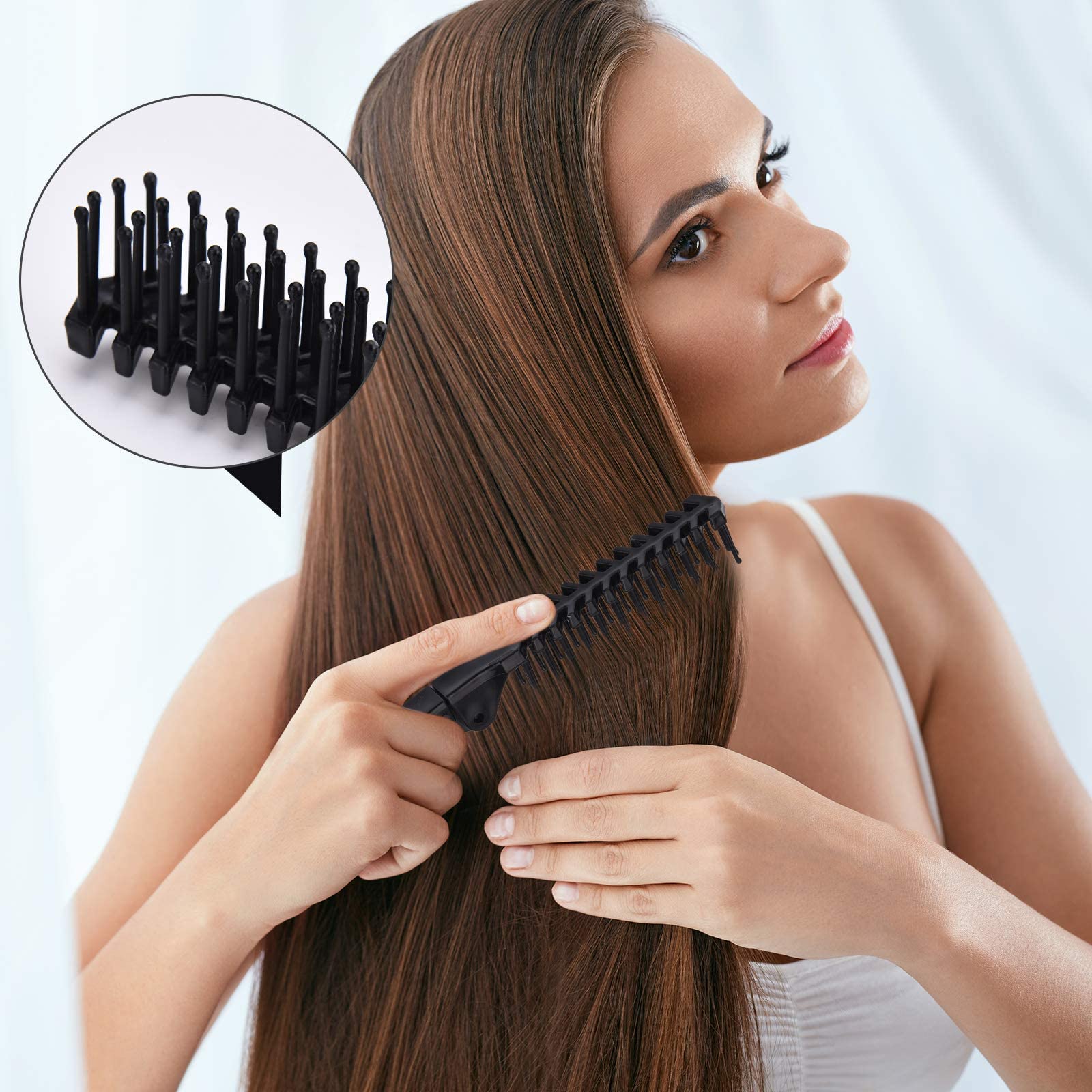 5-Piece Bristle Hair Brush and Comb Set for Women, Men & Kids - Detangling Paddle Brush & Travel Styling Brush for Wet/Dry Hair - Smoothing & Scalp Massage - Perfect for Home, Travel & Salon Use