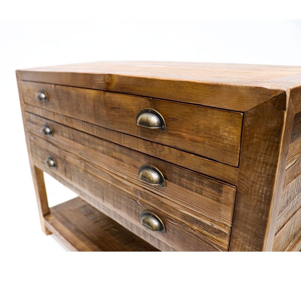 Print Console with 2 Drawers - Compact Storage Solution for Home Office & Gaming Setup