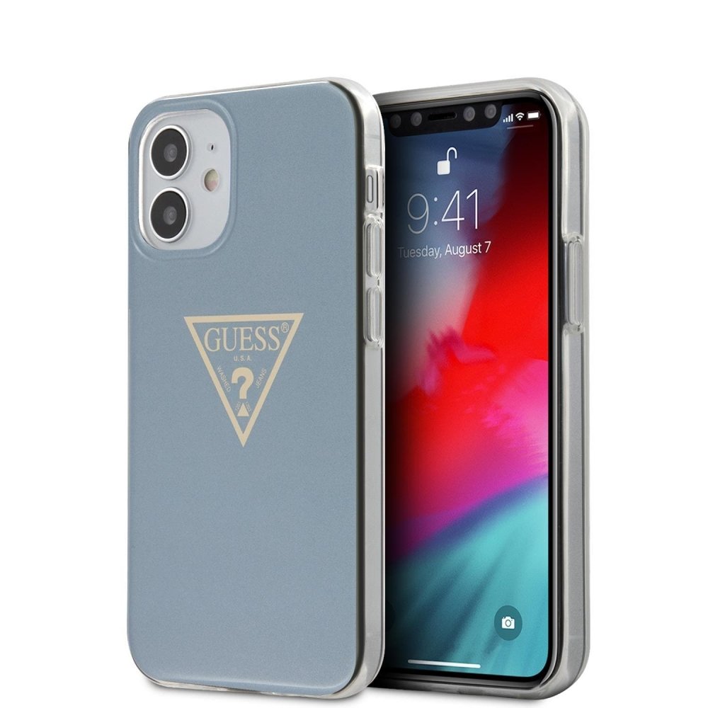 GUESS Hard Case for iPhone 12 Mini - Slim Protective Phone Cover with Shockproof Design | Perfect for Everyday Use, Travel & Outdoor Activities