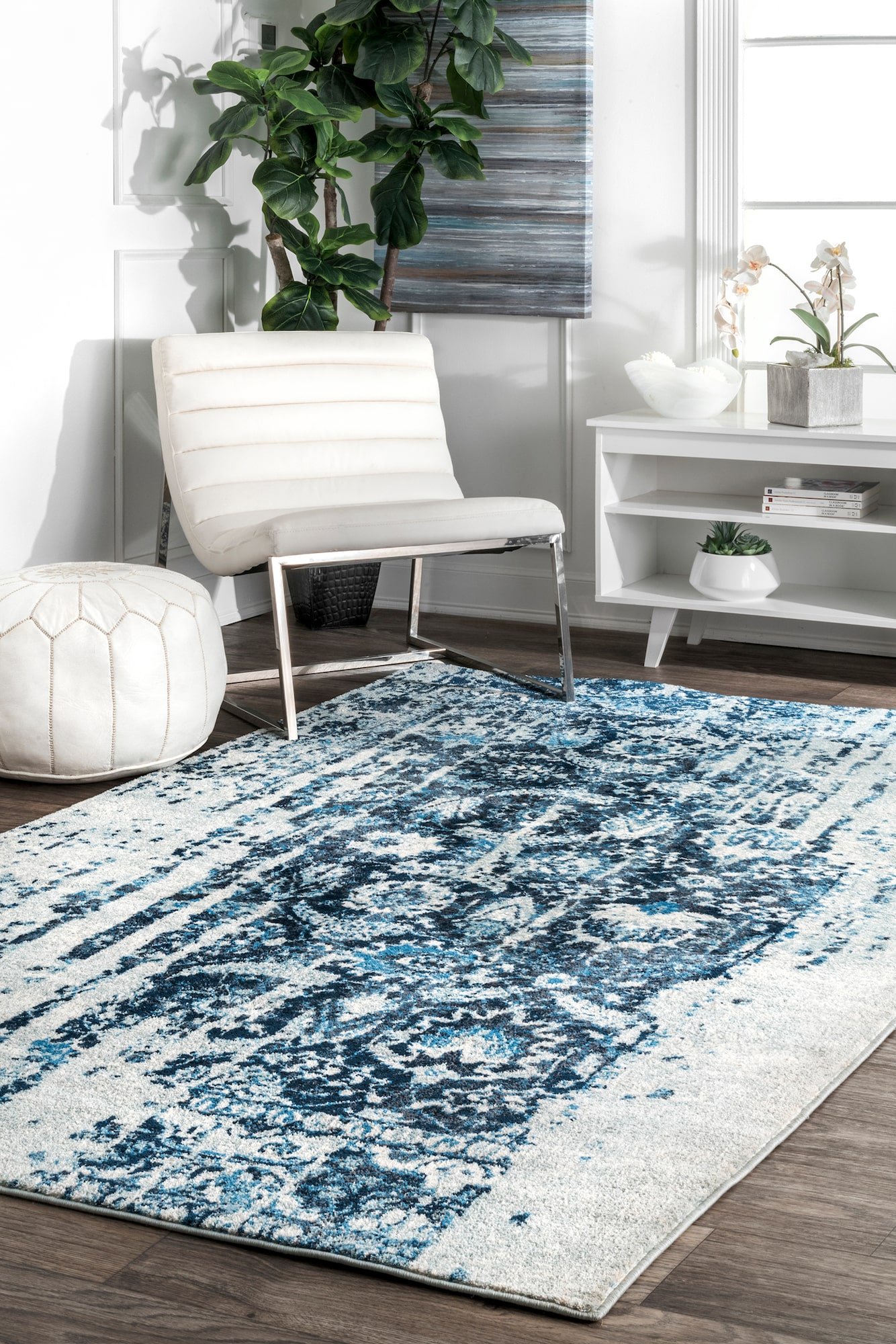 NuLOOM Distressed Ernestina Flourish Runner Rug 2'6