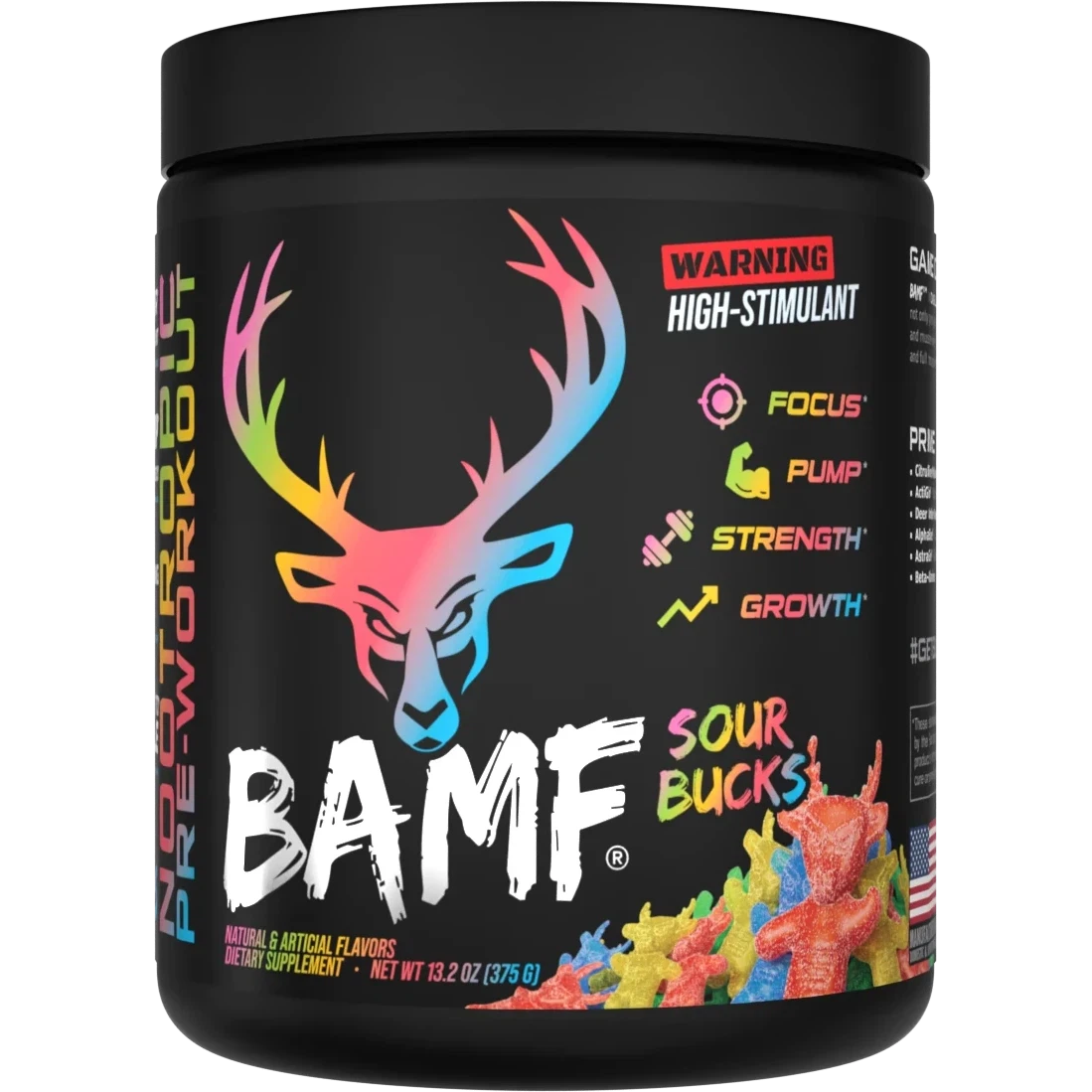 Bucked Up BAMF Pre-Workout Powder - Energy & Focus Booster for Intense Gym Sessions & Athletic Performance