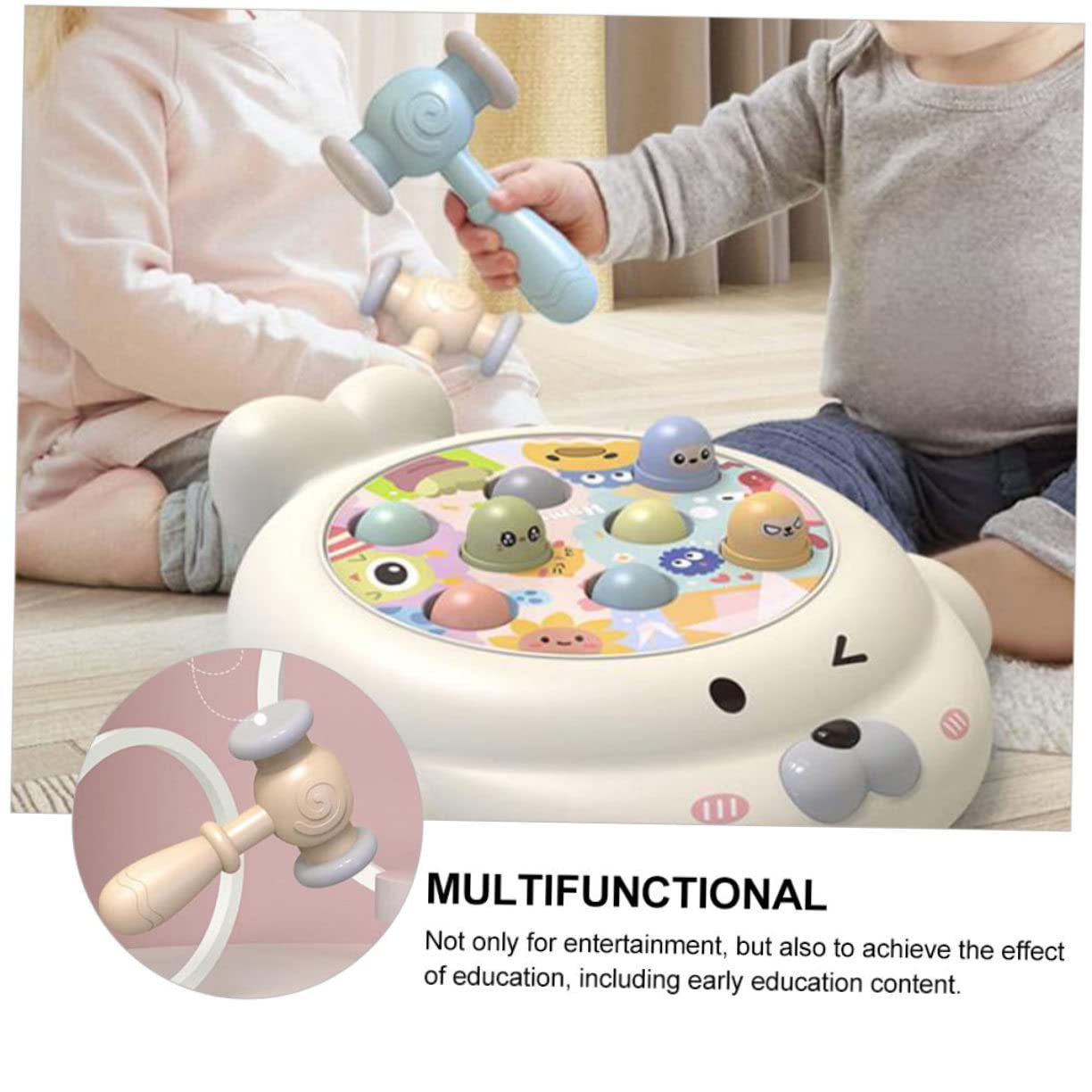 Alasum Wooden Pounding Toy Set with Mallet - Musical Hammering Bench for Toddlers, Kids Early Learning & Developmental Play - Perfect for Birthday Gifts & Preschool Classroom Activities