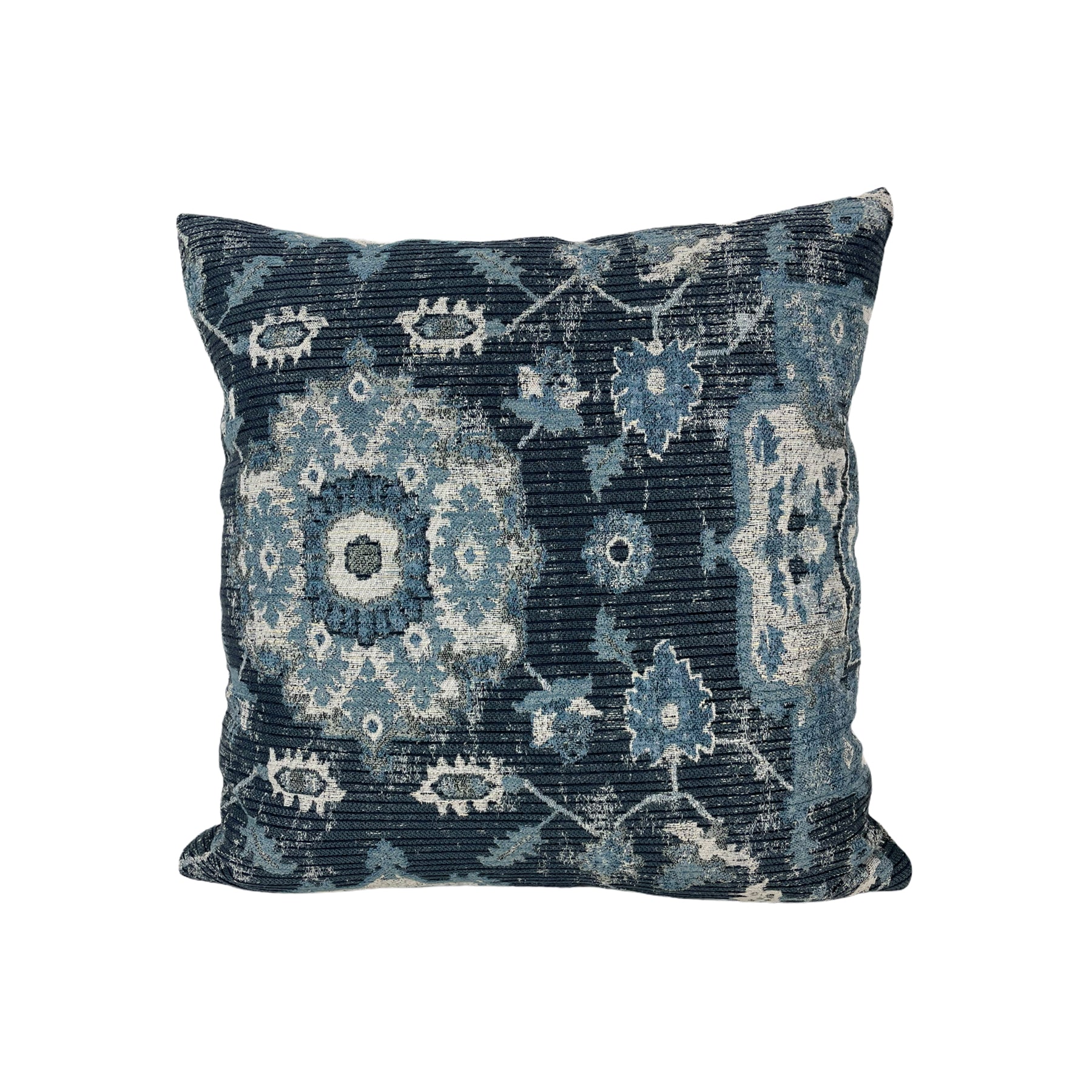 Amici Indigo Throw Pillow 17x17 - Soft Decorative Square Cushion for Sofa, Bed & Home Decor - Perfect for Living Room, Bedroom & Dorm