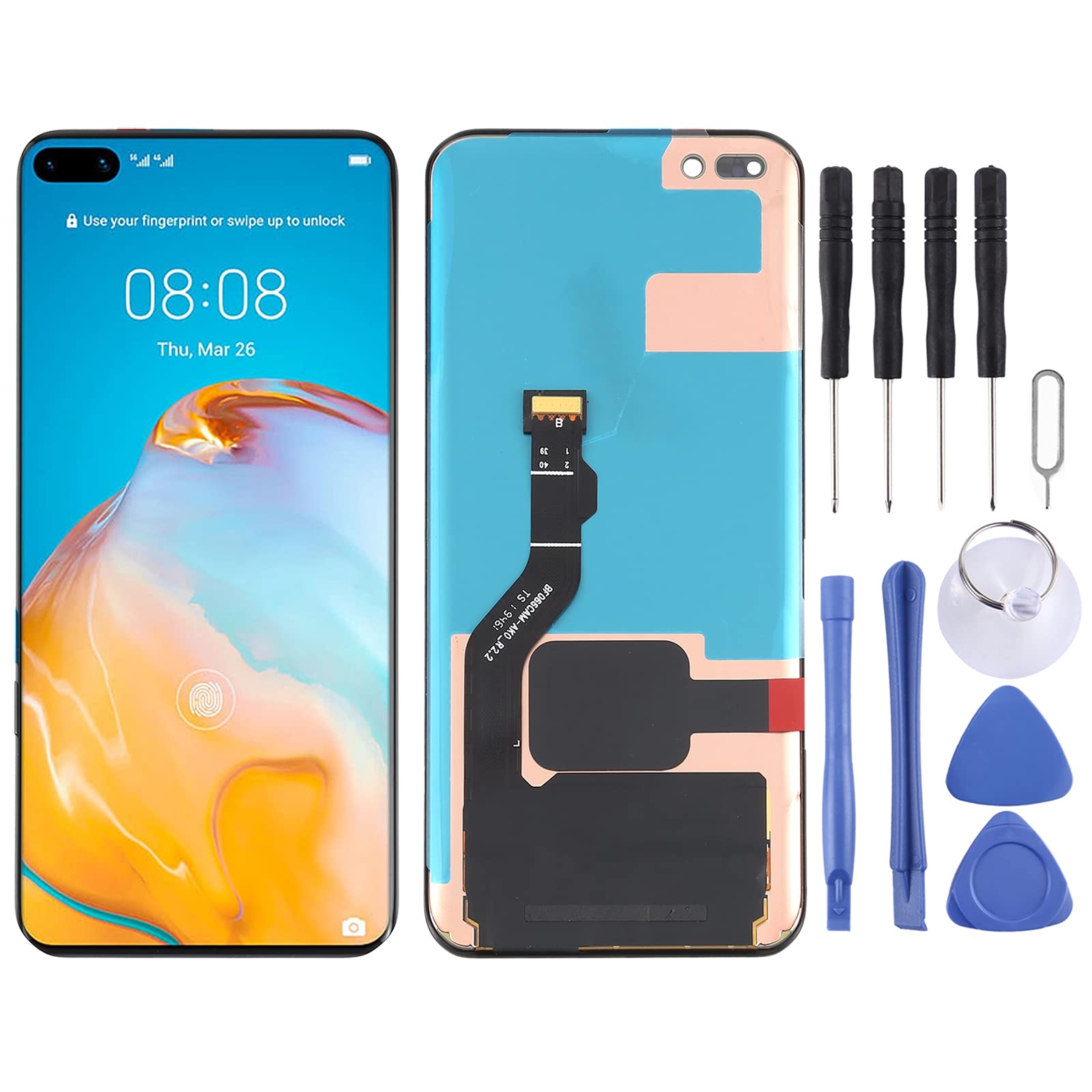Original OLED LCD Screen Replacement for Huawei P40 Pro with Digitizer Touch Panel - Full Assembly Kit for DIY Repair at Home or Office