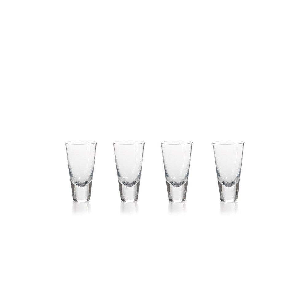 Anatole 6.5 Inch Tall Drinking Glasses - Set of 4 Clear Glass Cups for Water, Juice, Beer & Cocktails - Perfect for Parties, Restaurants & Home Use