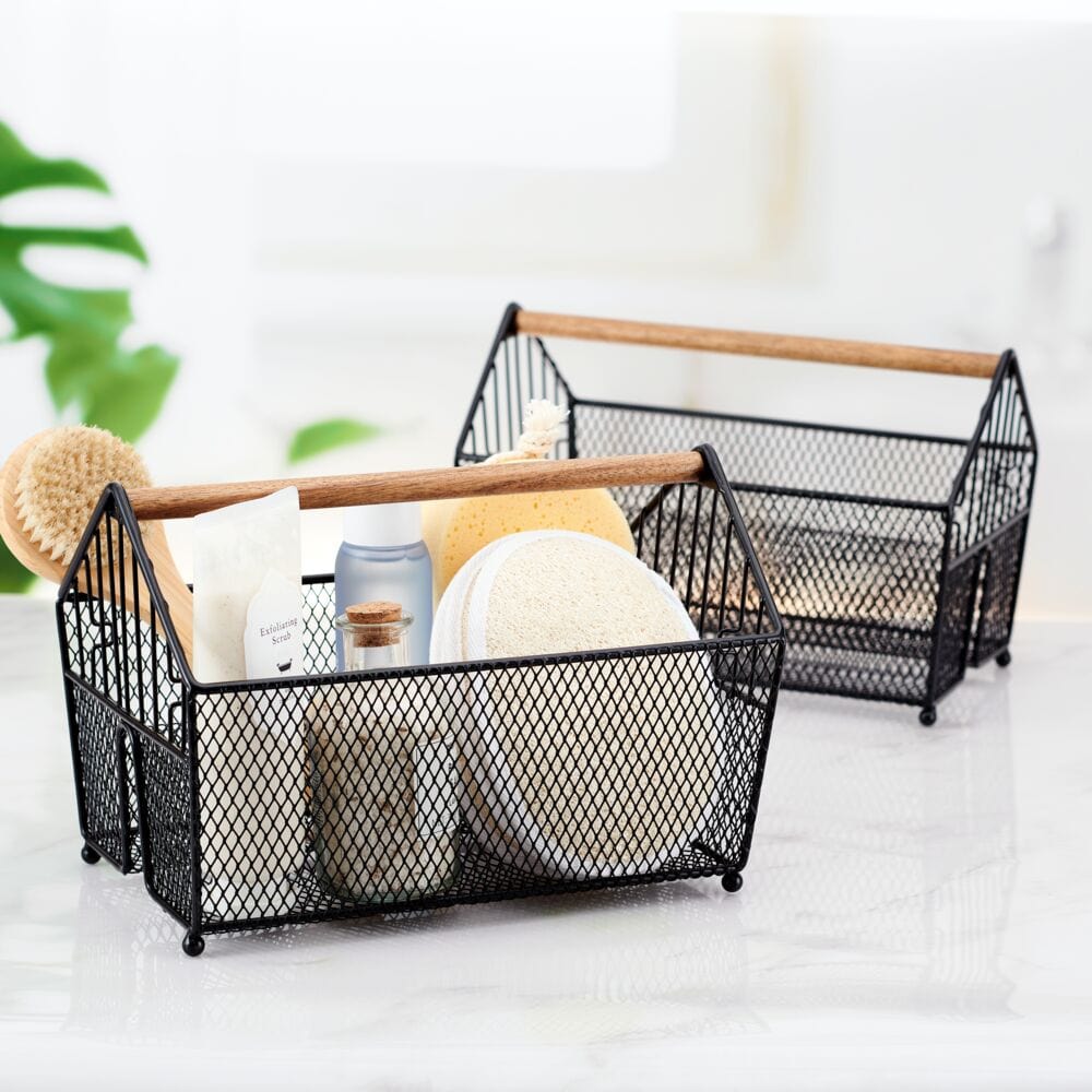 Portable Stacking Picnic Basket with Lid - Foldable Storage Organizer for Outdoor Picnics, Camping, Beach Trips & Home Organization