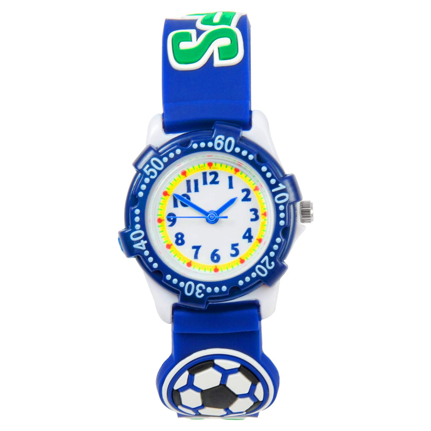 **Waterproof Kids Watch for Boys & Girls 3-10 Years Old - Digital Analog Wristwatch with 3D Cute Cartoon Silicone Band - Perfect for School, Sports & Outdoor Play**