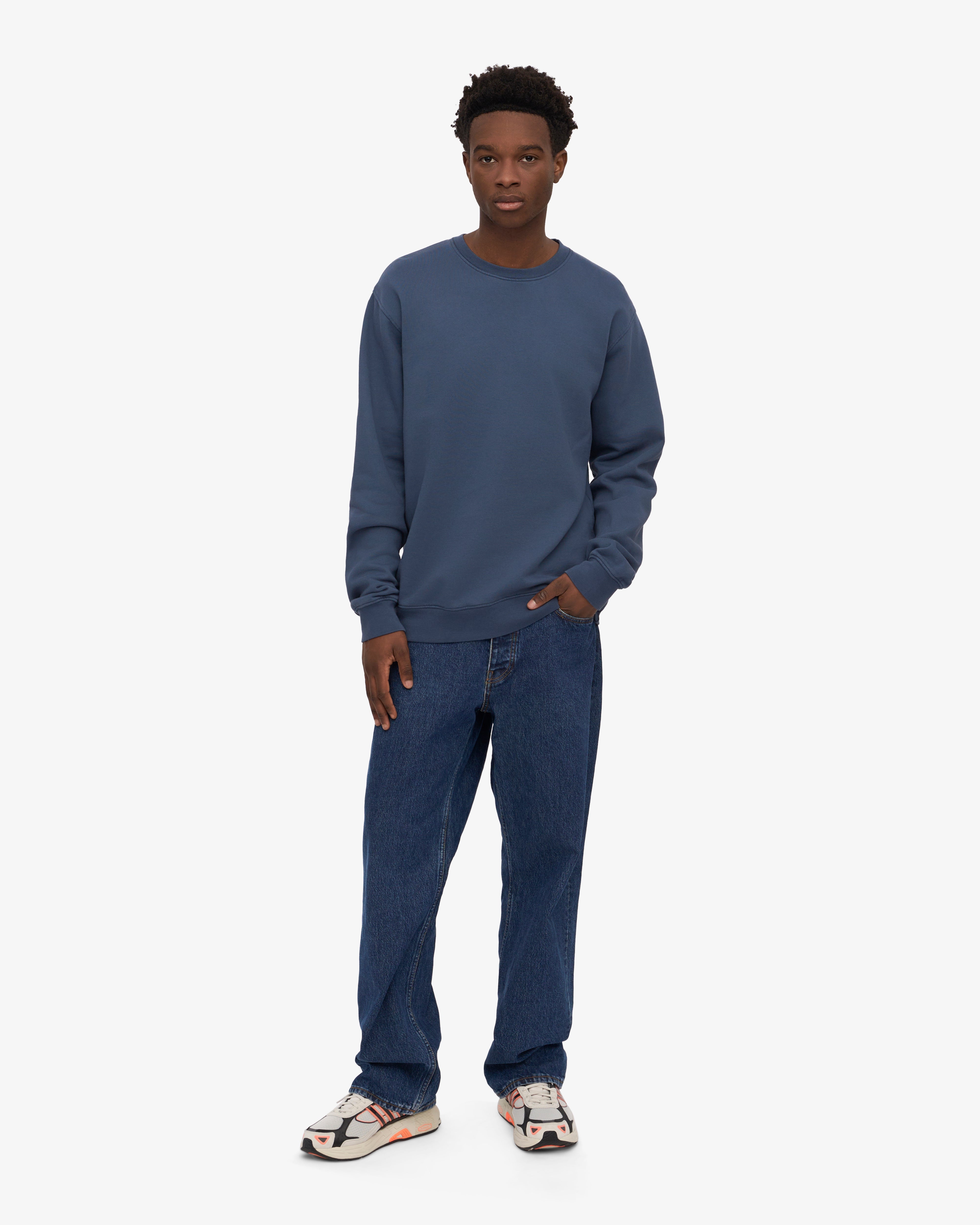 Classic Organic Cotton Crew Neck T-Shirt for Men - Soft & Comfortable Petrol Blue Tee - Perfect for Casual Wear, Gym & Everyday Outfits