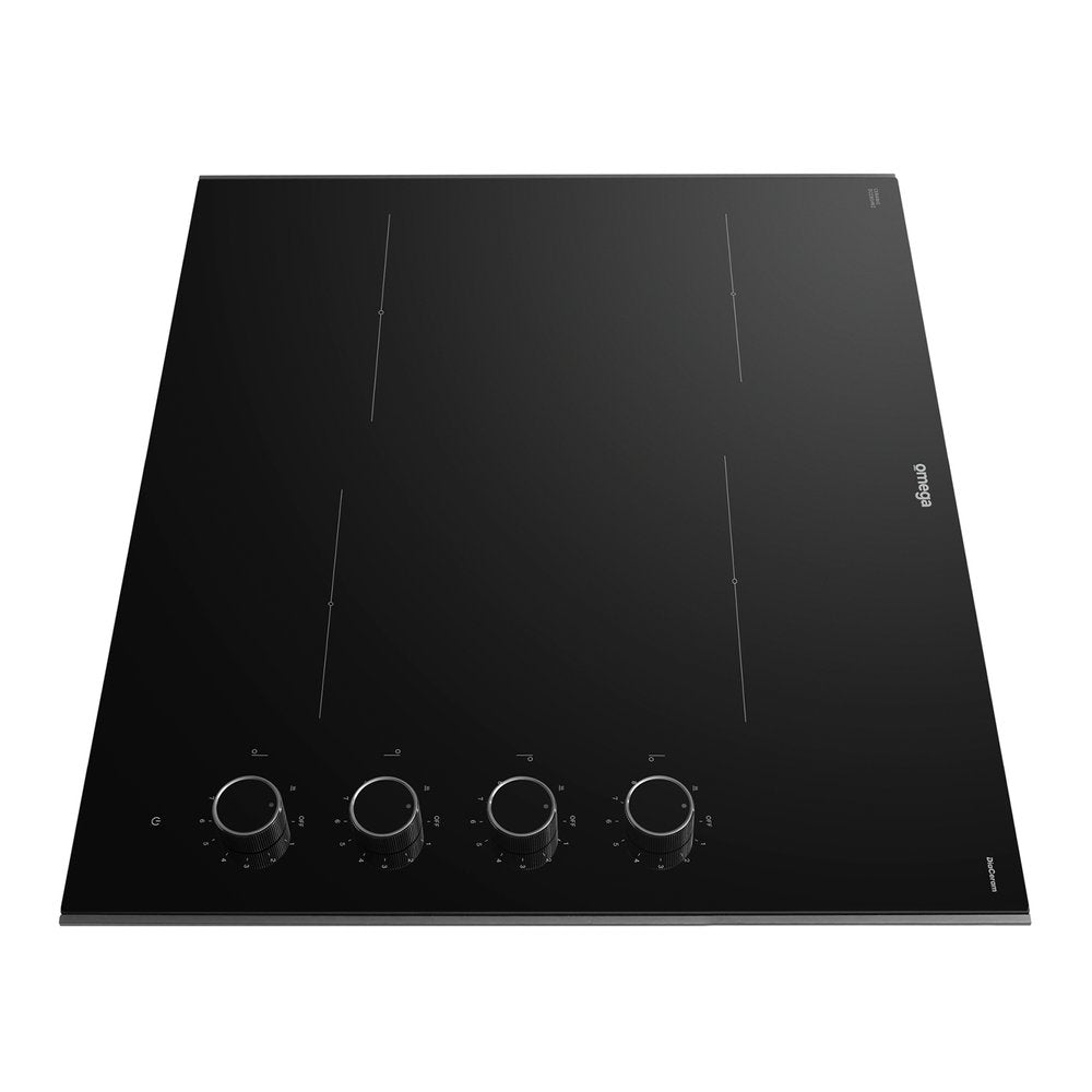 Omega OCC604KZ 60cm Ceramic Cooktop with Knob Controls - Perfect for Modern Kitchens, Cooking, and Baking