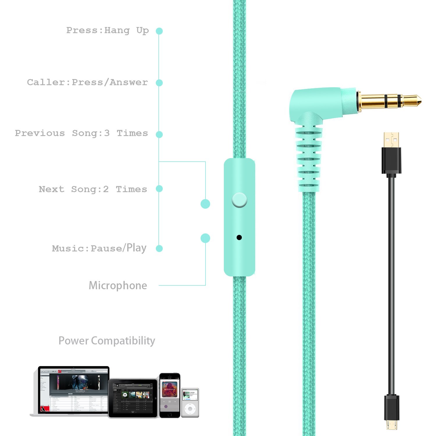 Riwbox XBT-80 Wireless Bluetooth Headphones Over Ear with Microphone, Foldable Stereo Headset with Volume Control for PC/Phone/TV/Gym, Purple Green - Perfect for Workouts, Travel & Home Entertainment