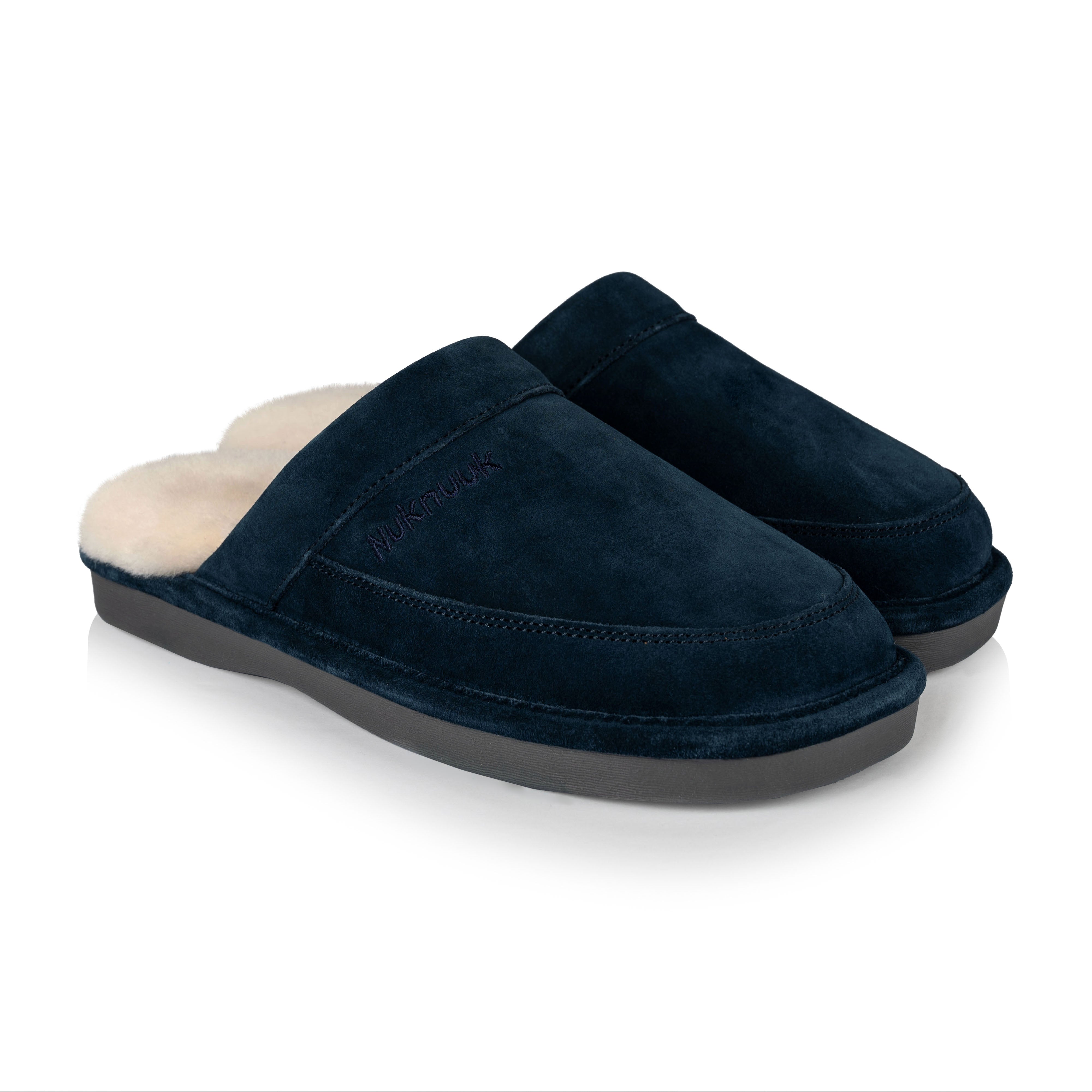 Spencer Men's Comfortable House Slippers - Soft Indoor/Outdoor Slides for Relaxation at Home (Navy Blue) - Perfect for Lounging, Yoga & Cozy Evenings