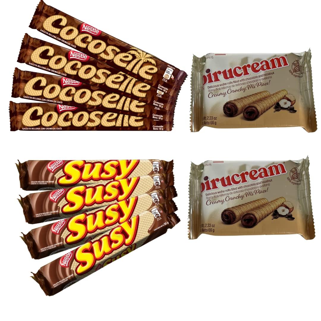 Authentic Venezuelan Candy Box - Cocosette Susy Pirucream Pack | Assorted Venezuelan Sweets & Chucherias | Perfect for Gifts, Parties & Cultural Experiences