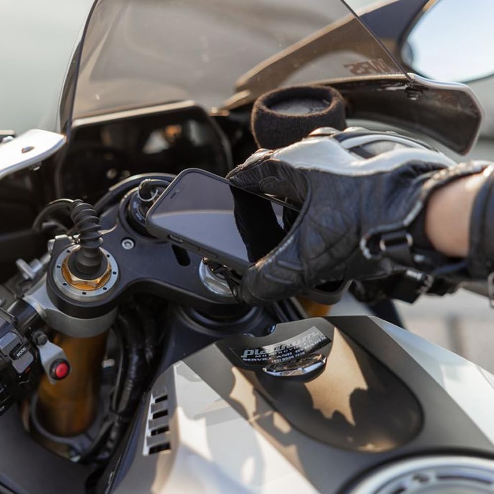Quad Lock Motorcycle Fork Stem Mount Kit with Vibration Dampener - Compatible with iPhone 14 MAG Phone Case | Secure Phone Holder for Adventure Riding, Commuting & Off-Road Motorcycles