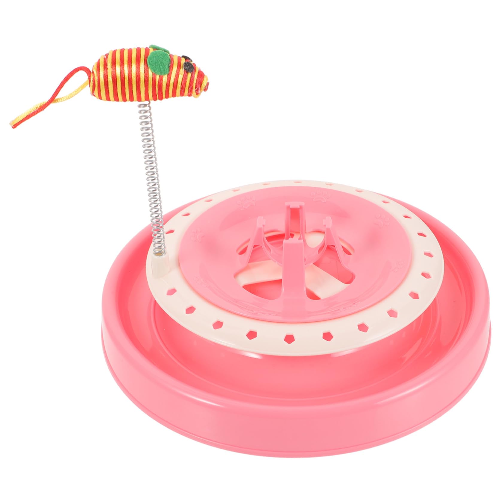 Balacoo Automatic Rotating Cat Toy - Interactive Spring Teaser Toy with Roller & Balance Game for Kittens - Fun Indoor Play for Active Cats