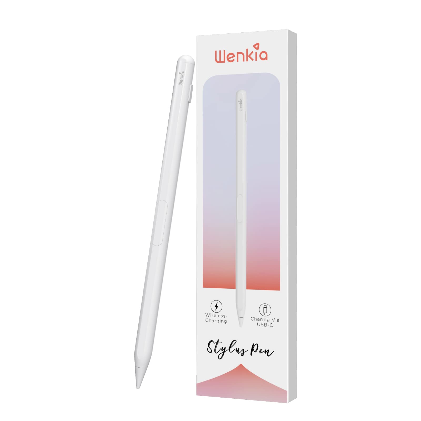 Wireless Magnetic Charging Stylus Pen for iPad Pencil 2nd Generation - Active Capacitive Touch Screen Stylus with Palm Rejection for iPad Pro 12.9/11, iPad Air 4/5, iPad Mini 6 - Perfect for Drawing, Note Taking & Digital Art