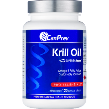 Canprev Krill Oil 120 Softgels - Premium Omega-3 Supplement for Heart & Brain Health - Supports Joint & Skin Wellness - Ideal for Daily Nutrition & Active Lifestyle