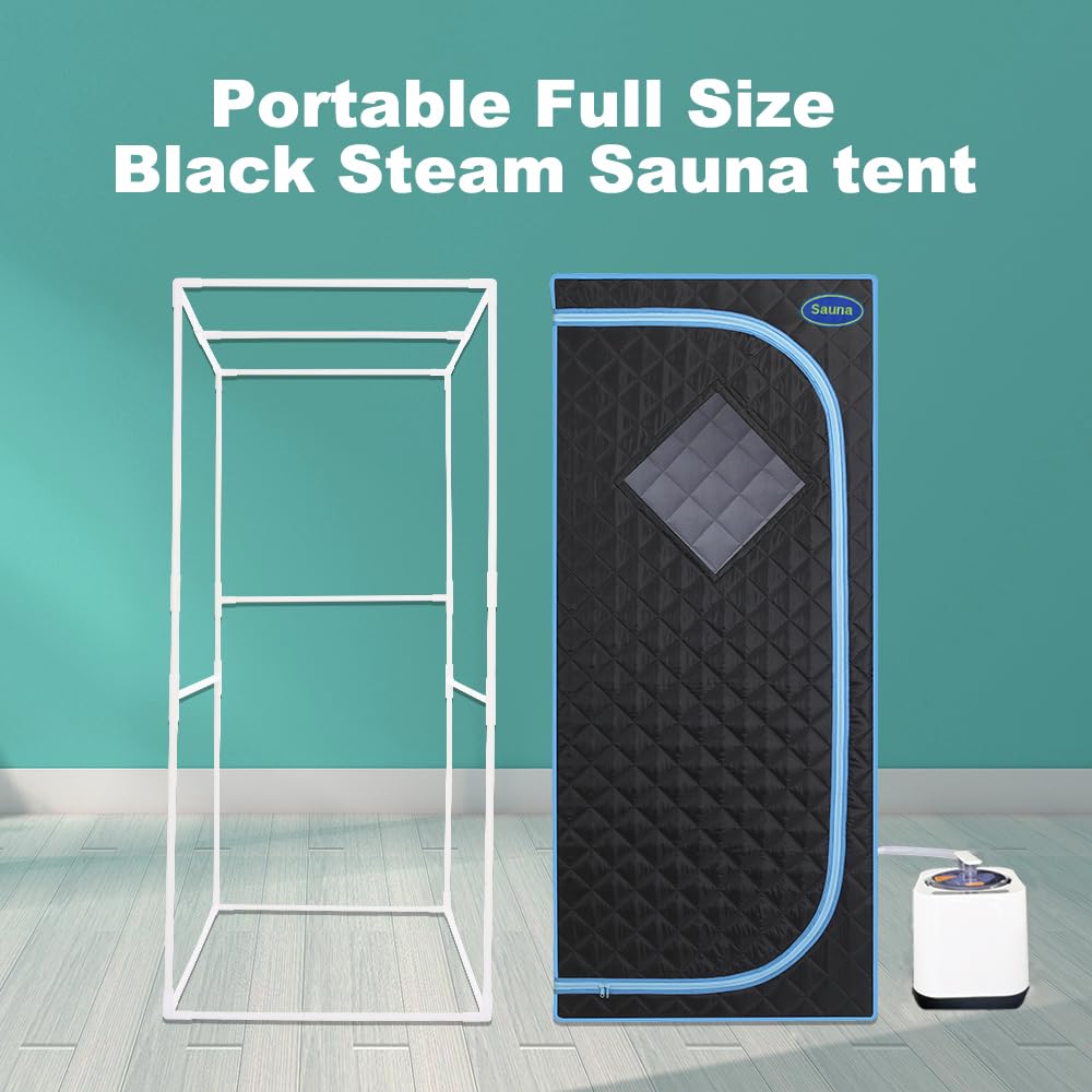 Portable Full Size Steam Sauna for Home Spa | Remote Control & Foldable Chair Included | 60-Min Timer | Perfect for Relaxation, Detox & Muscle Recovery at Home