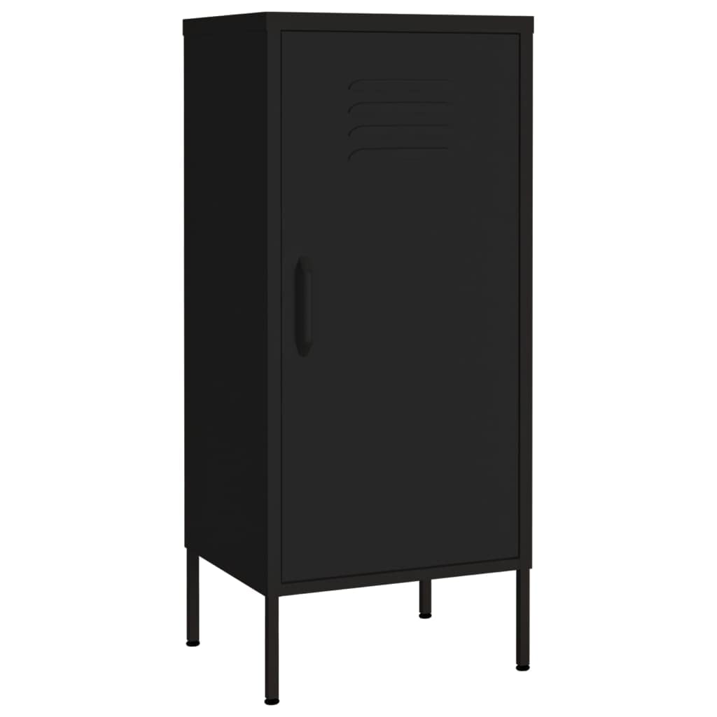 Single Door Metal Storage Cabinet with 2 Adjustable Shelves - 16.7