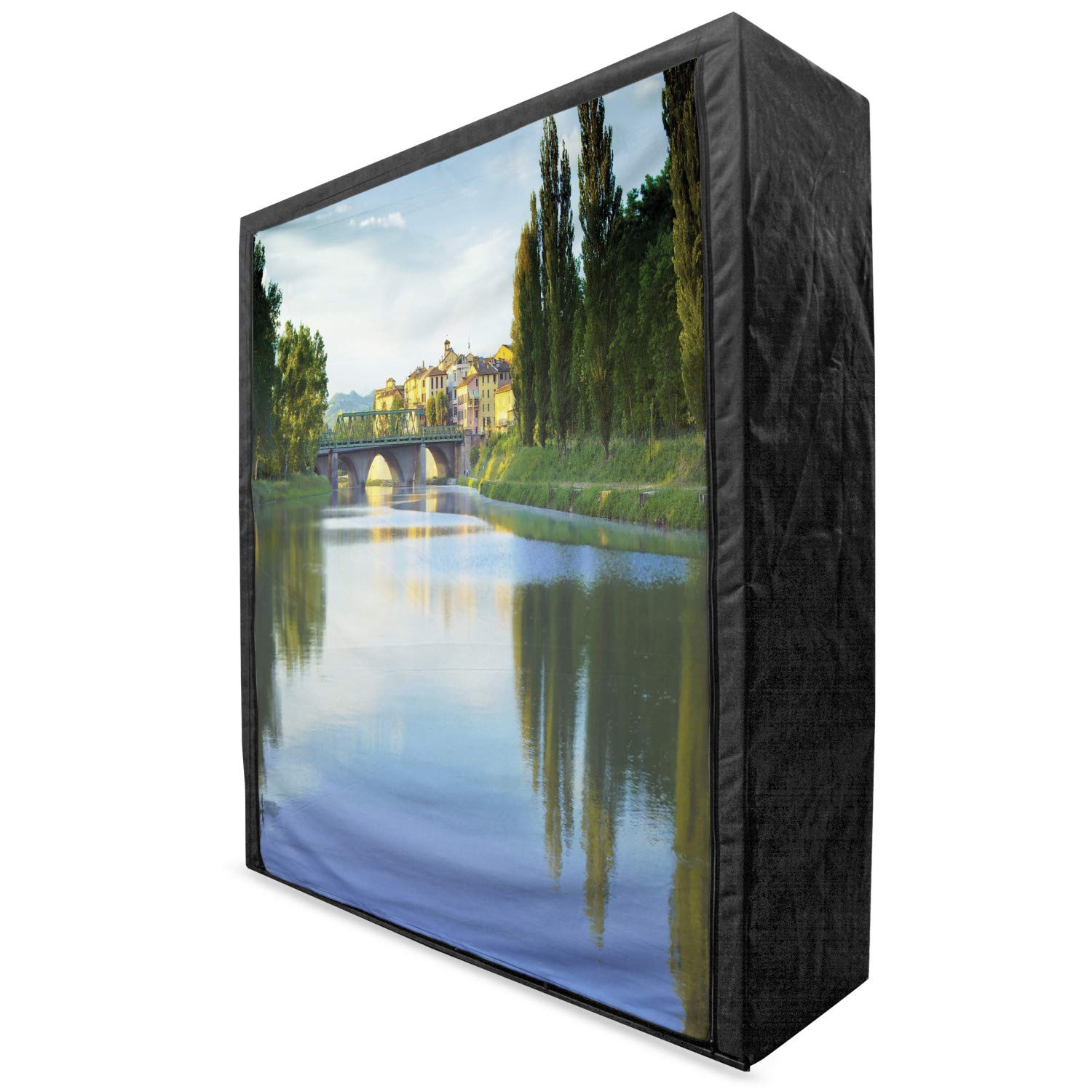 Ambesonne Portable Fabric Wardrobe with Shelves - 59