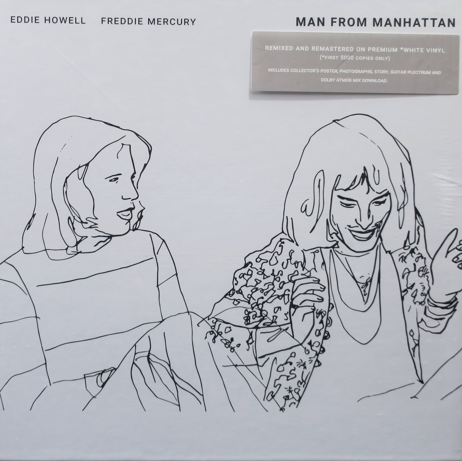 EDDIE HOWELL & FREDDIE MERCURY 'Man From Manhattan' Limited Edition WHITE Vinyl LP Box Set - Rare Collectible Record for Music Lovers & Vinyl Enthusiasts - Perfect for Home Listening, Gifts & Music Collections