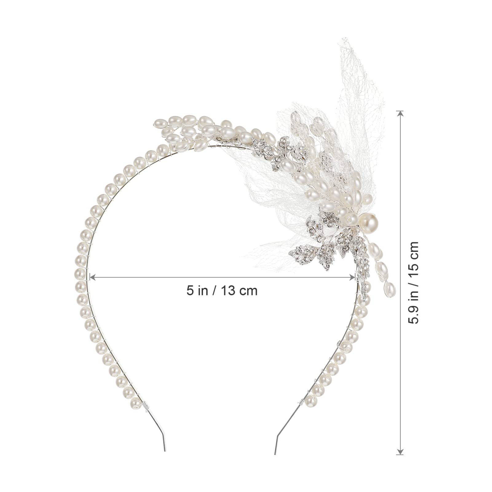 Pearl Crystal Headband for Bride & Bridesmaids - Elegant Wedding Hair Accessories with Pearls & Rhinestones - Perfect for Bridal Shower, Wedding Ceremony & Special Occasions (White)