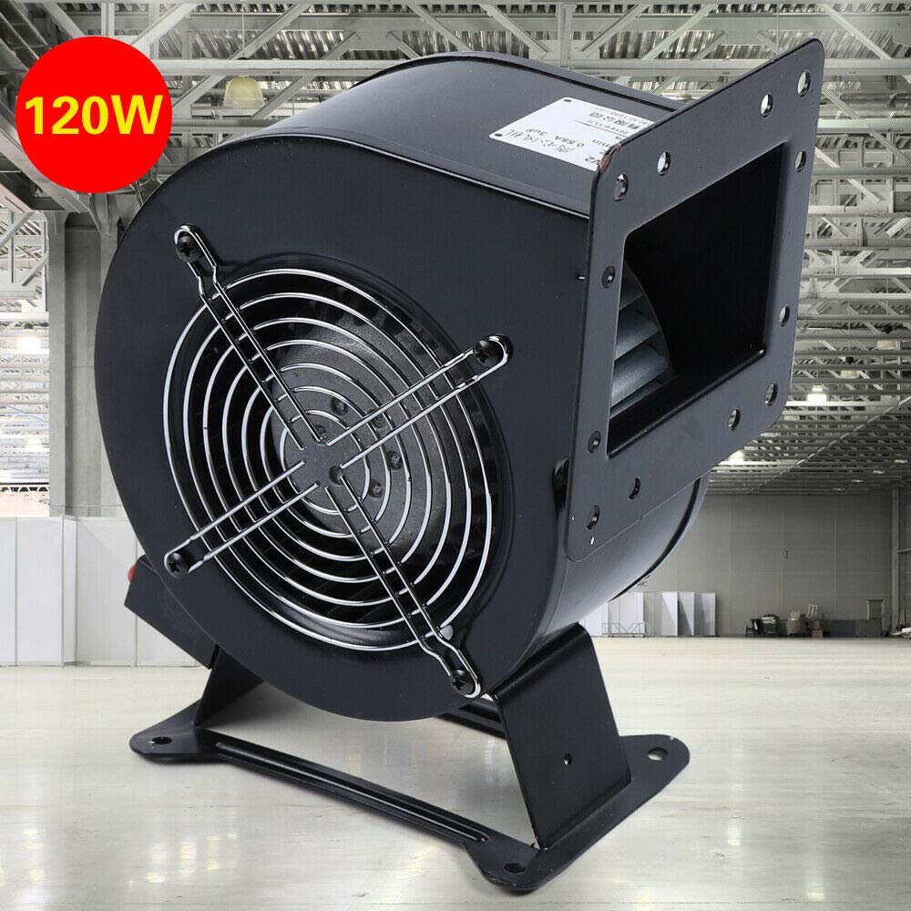 120W High-Power Outdoor Ventilation Fan - 2600r/min Round Blower for Wood Furnace & Boiler, 110V Flange Blower Fan - Perfect for Workshop, Greenhouse, and Industrial Ventilation