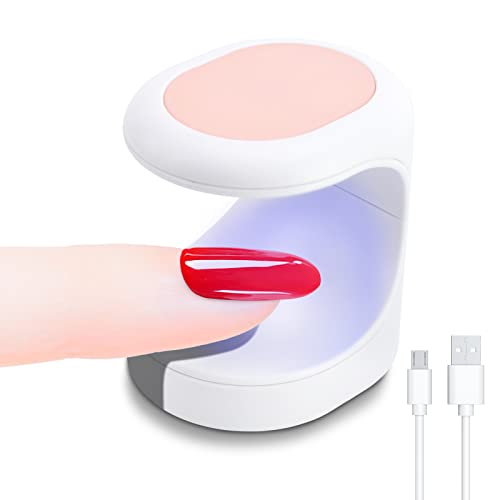 Portable UV LED Nail Lamp for Gel Polish - Mini Travel Nail Dryer with Quick Curing Technology | Perfect for Home Manicures & Professional Salon Use (Pink)