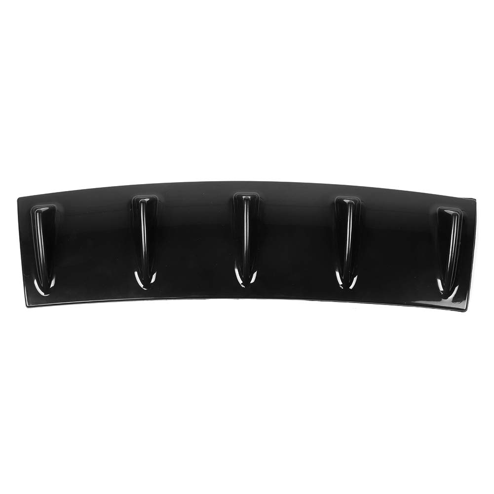 Universal Rear Bumper Spoiler Shark Fin Diffuser - 5 Teeth Lip Spoiler for Cars & Trucks | Qiilu Aerodynamic Bumper Deflector | Perfect for Street Racing & Performance Upgrades