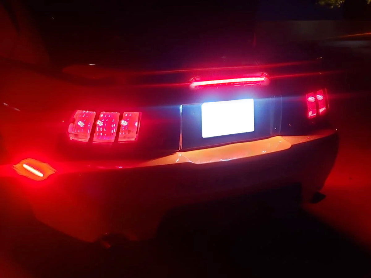 Super Bright OLED Third Brake Light with Dark Red Lens for 1999-2004 Ford Mustang | High Visibility Safety Upgrade for Night Driving & Car Shows