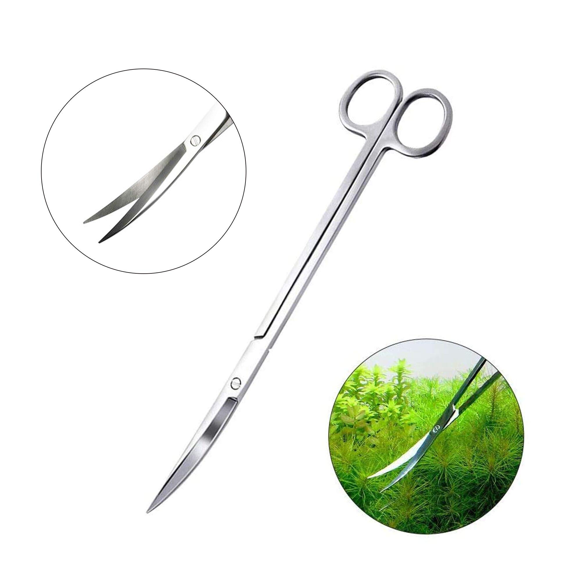 3 in 1 Stainless Steel Aquarium Tools Kit - Long Aquatic Plant Tweezers, Scissors & Aquascaping Tools for Fish Tank Maintenance | Perfect for Trimming, Planting & Aquascaping