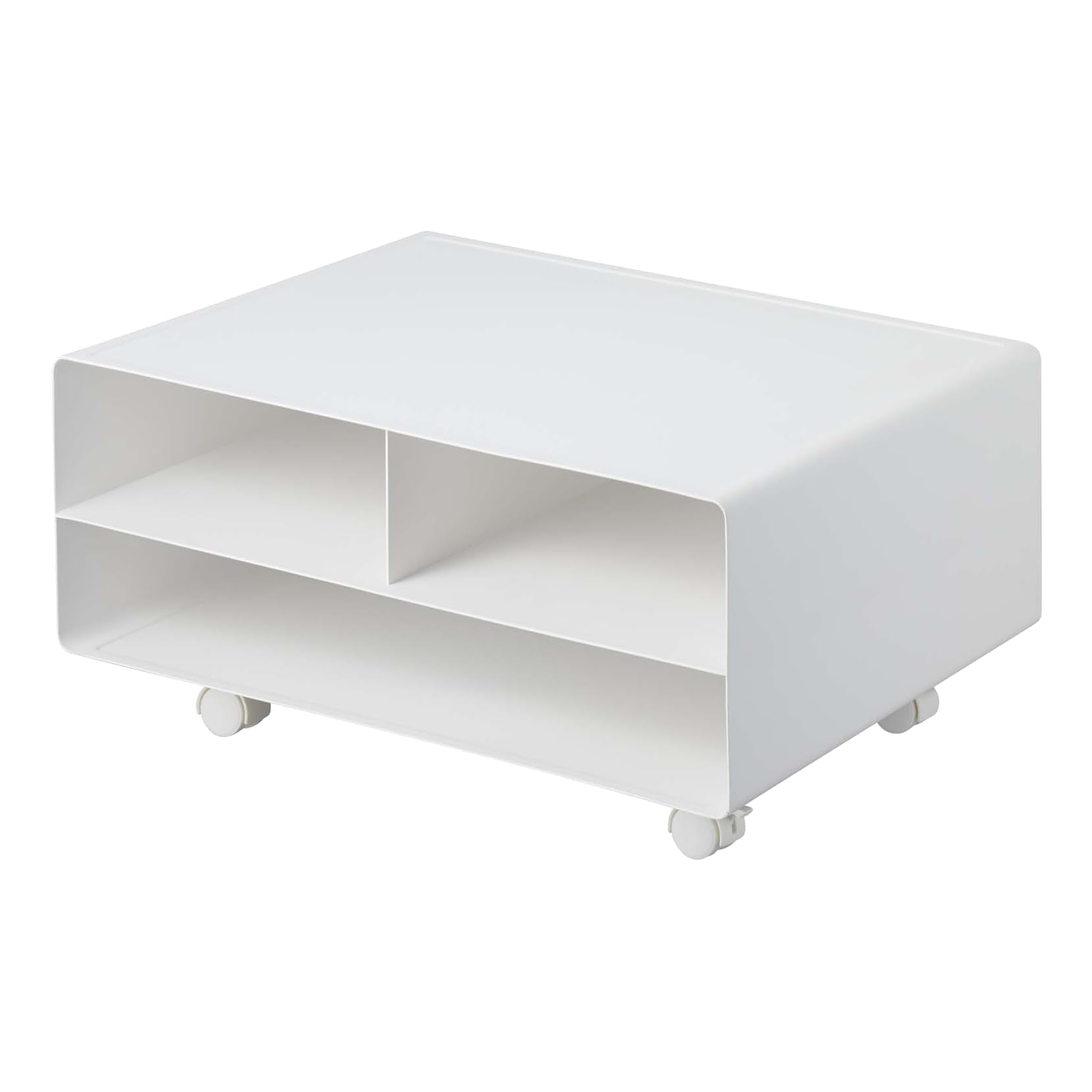 Yamazaki Home White Steel Desktop Printer Stand - Space Saving Office Organizer for Computer Accessories | Perfect for Home Office, Study Desk & Workspace Organization