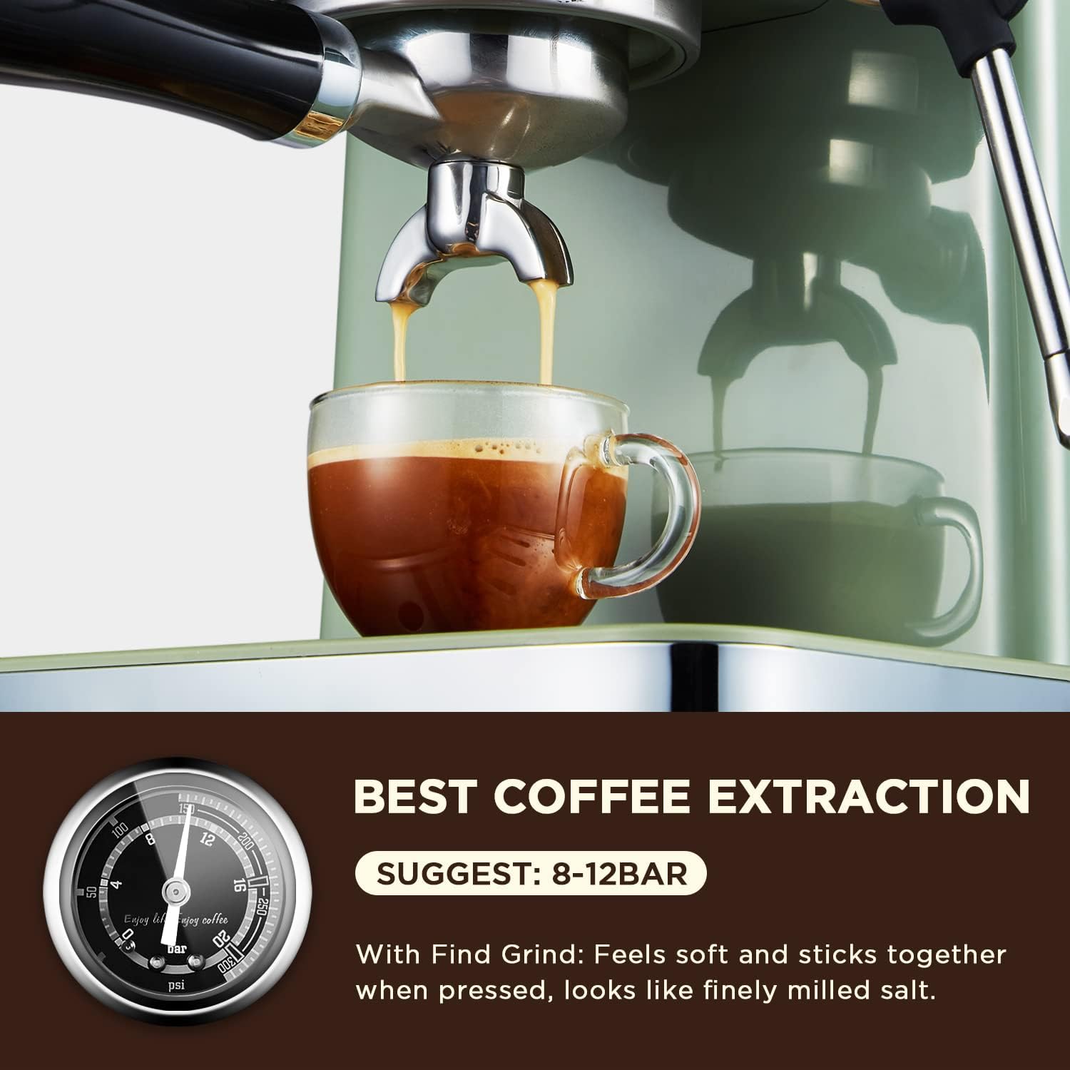 Neretva 15 Bar Espresso Coffee Machine with Milk Frother - Professional Cappuccino & Latte Maker for Home Baristas - 1.6L Removable Water Tank - Perfect for Morning Coffee, Entertaining Guests & Small Cafes