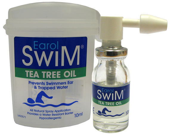 Earol Swim Tea Tree Oil 10ml - Natural Ear Care for Swimmers, Waterproof & Itch Relief - Perfect for Swimming, Surfing & Water Sports