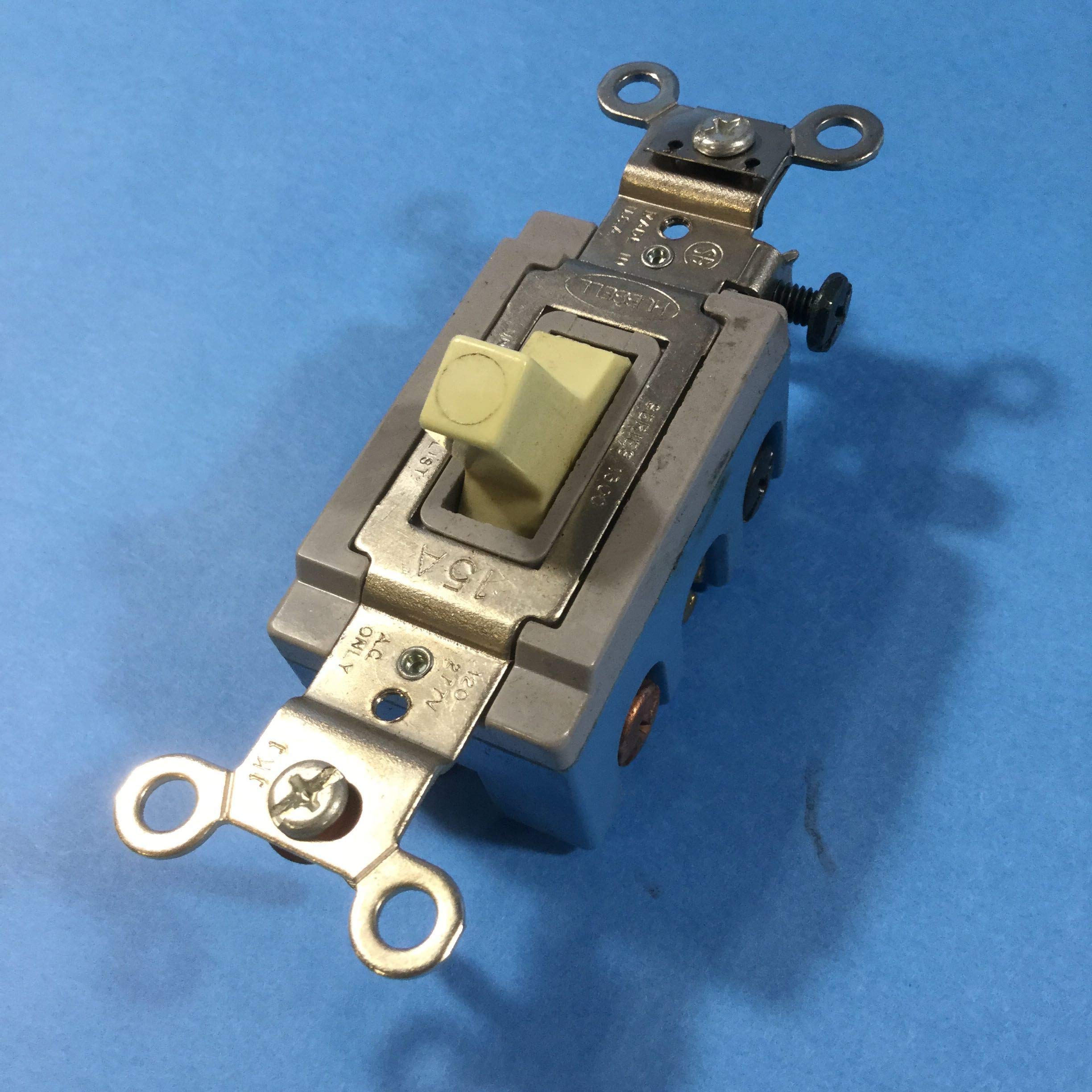 HBL13821 Ivory Toggle Switch - Durable On/Off Rocker Switch for Automotive, Marine & Industrial Equipment - Perfect for Dashboards, Control Panels & Electrical Projects