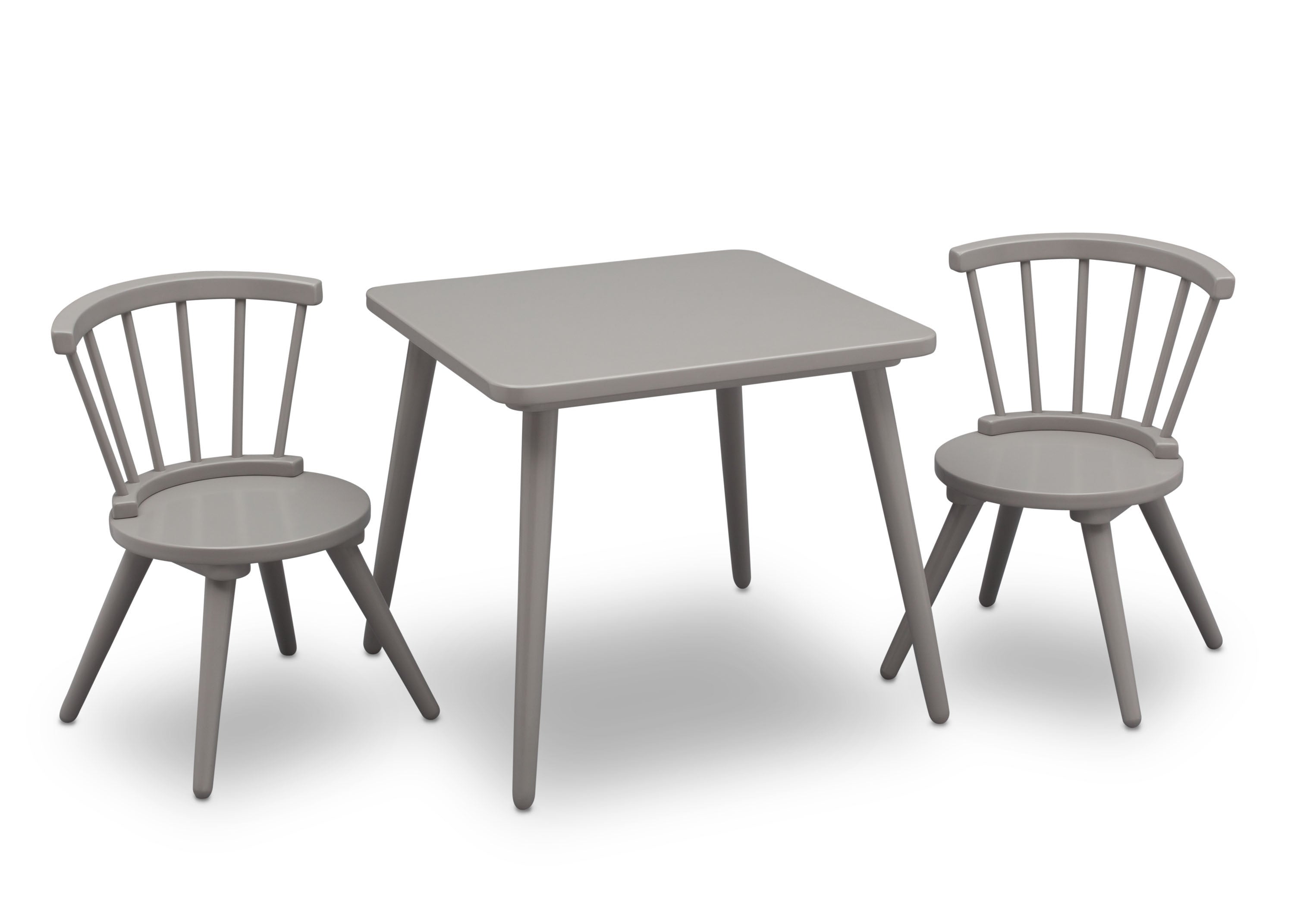 Windsor Dining Table and 2 Chairs Set - Solid Wood Kitchen Table with Matching Chairs for Small Space Dining Room, Breakfast Nook or Apartment