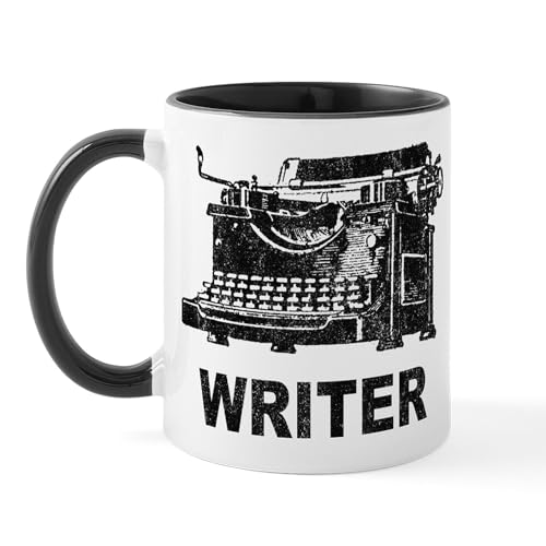 White/Black Inside - Vintage Writer Mug