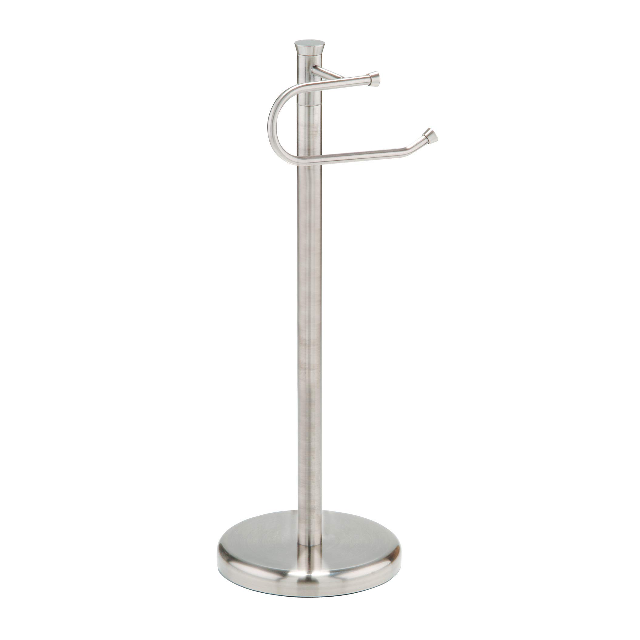 Taymor Satin Nickel Pedestal Paper Towel Holder - Elegant Kitchen & Bathroom Organizer for Countertops