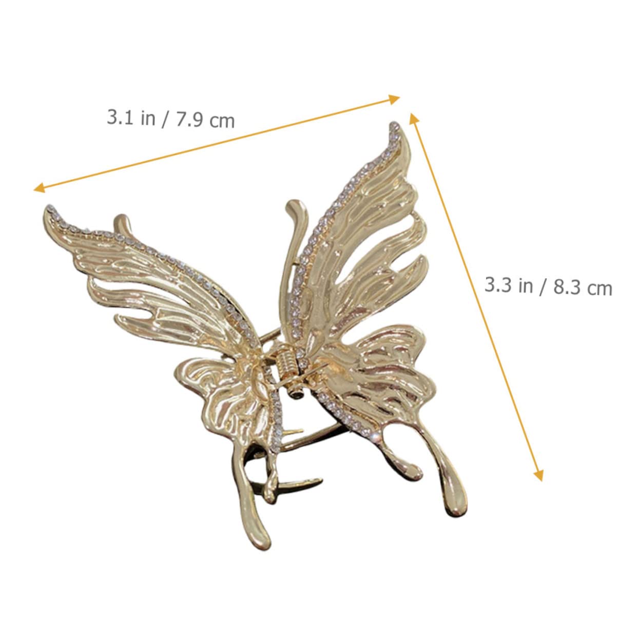 Elegant Rhinestone Butterfly Hair Clips for Women - Party & Wedding Accessories
