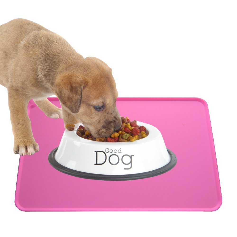 Premium Non-Slip Silicone Pet Feeding Mat - Waterproof Dog & Cat Bowl Placemat for Small Animals (18.5