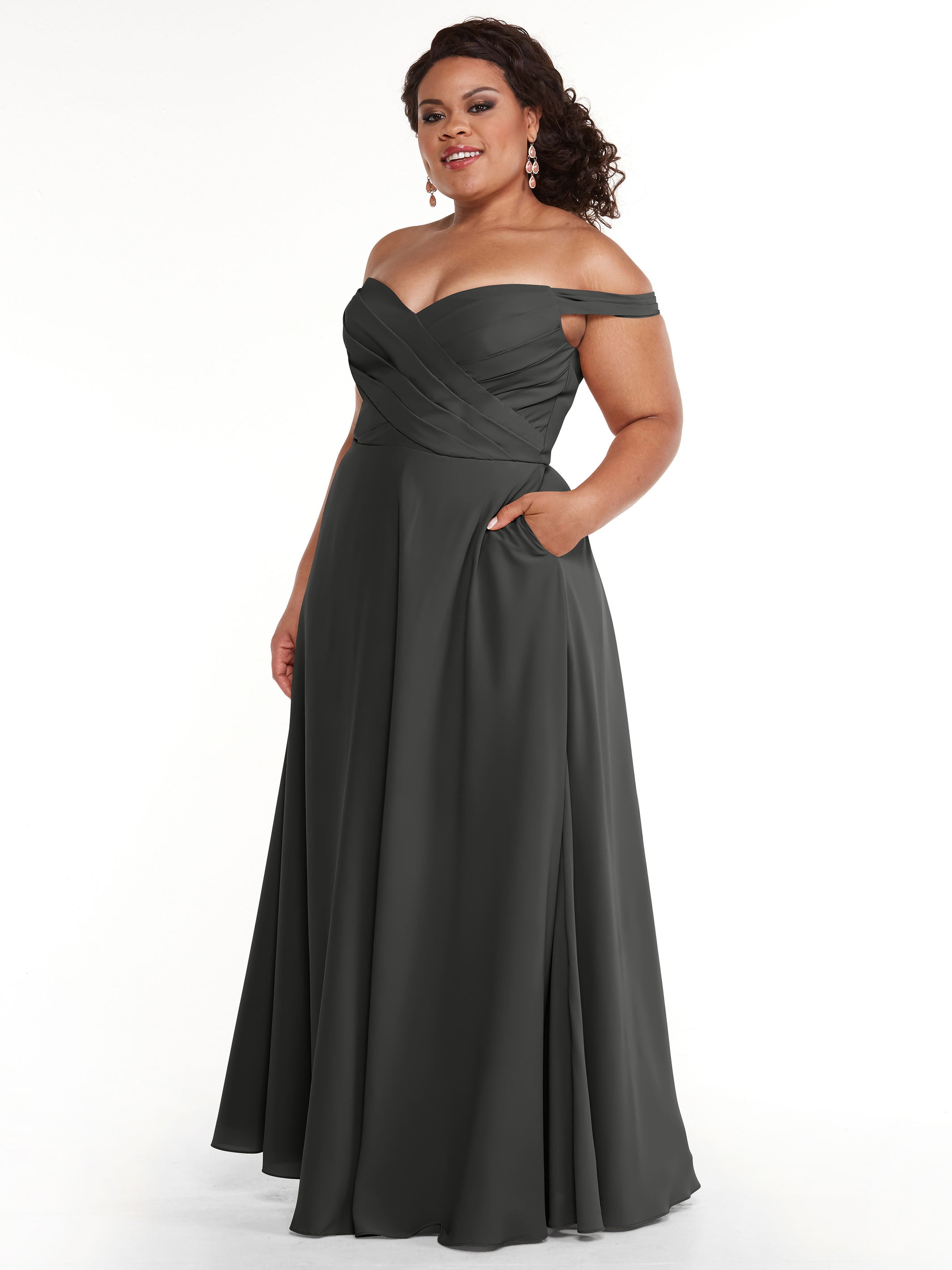 Elegant 83018 Stretch Chiffon Bridesmaid Dress with Pleated Sweetheart Neckline - Perfect for Weddings, Formal Events & Special Occasions